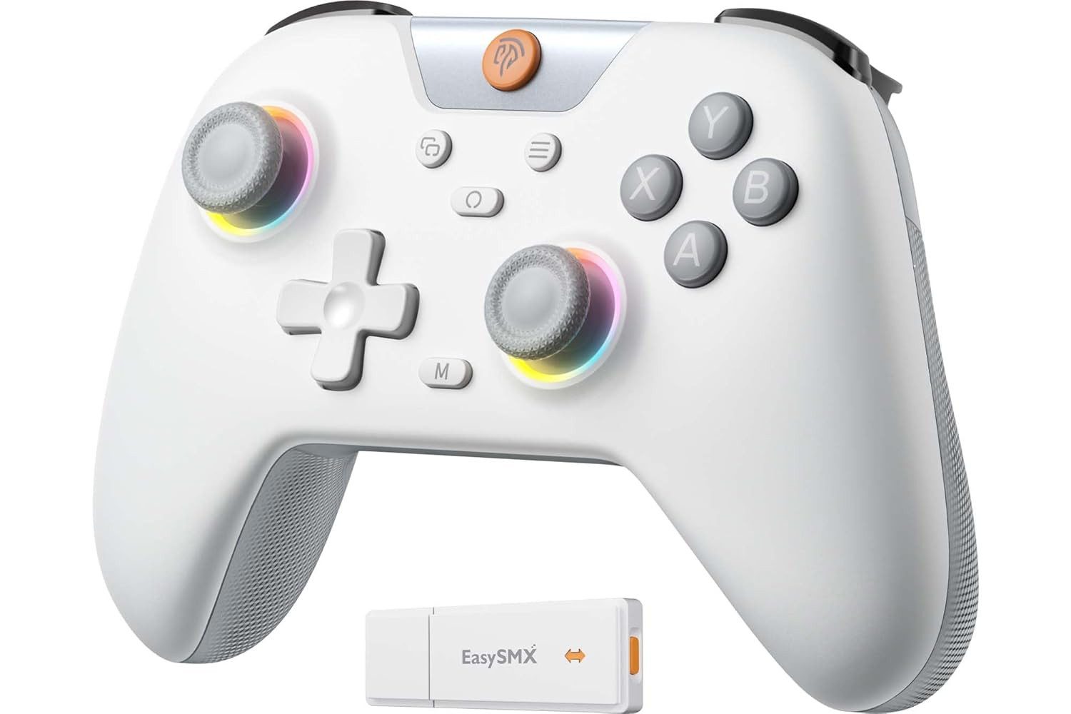 EasySMX X05 Controller PC mit 7 Farbe RGB Licht Hall Triggers Weiß PC-Controller