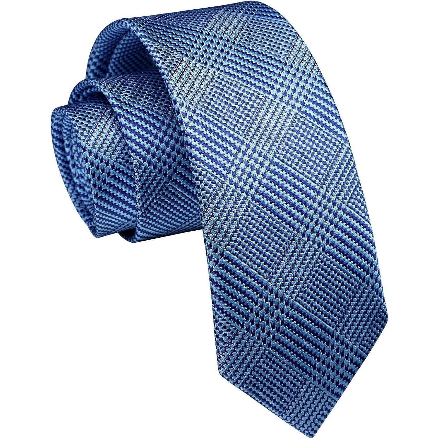 LuxusKollektion Krawatte Krawatte Herren schmal 6cm Hochzeit Business Einheitsgröße Hellblau