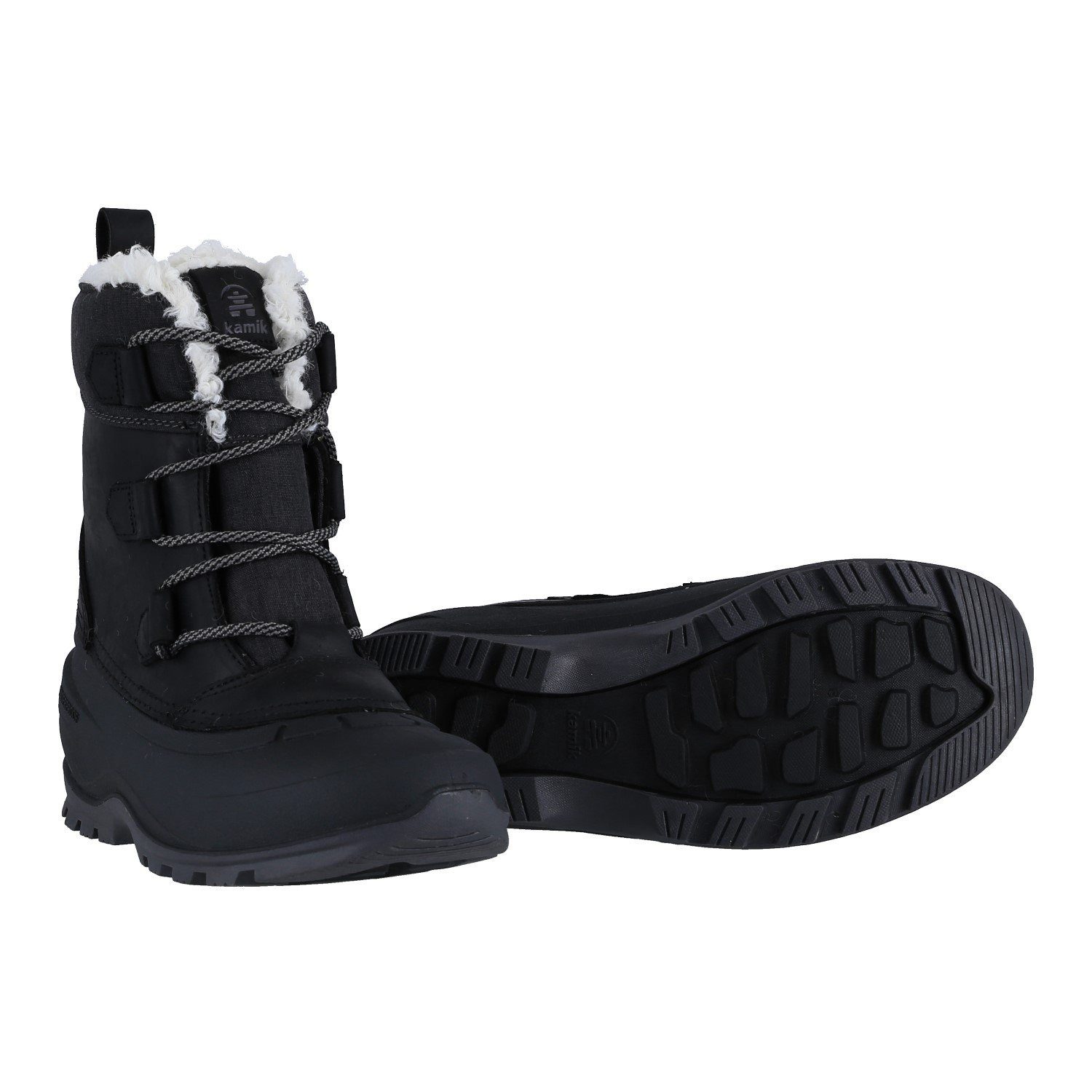 Kamik Snowgem Low (Leder, Nylon, wasserdicht) schwarz Damen Winterstiefel günstig online kaufen
