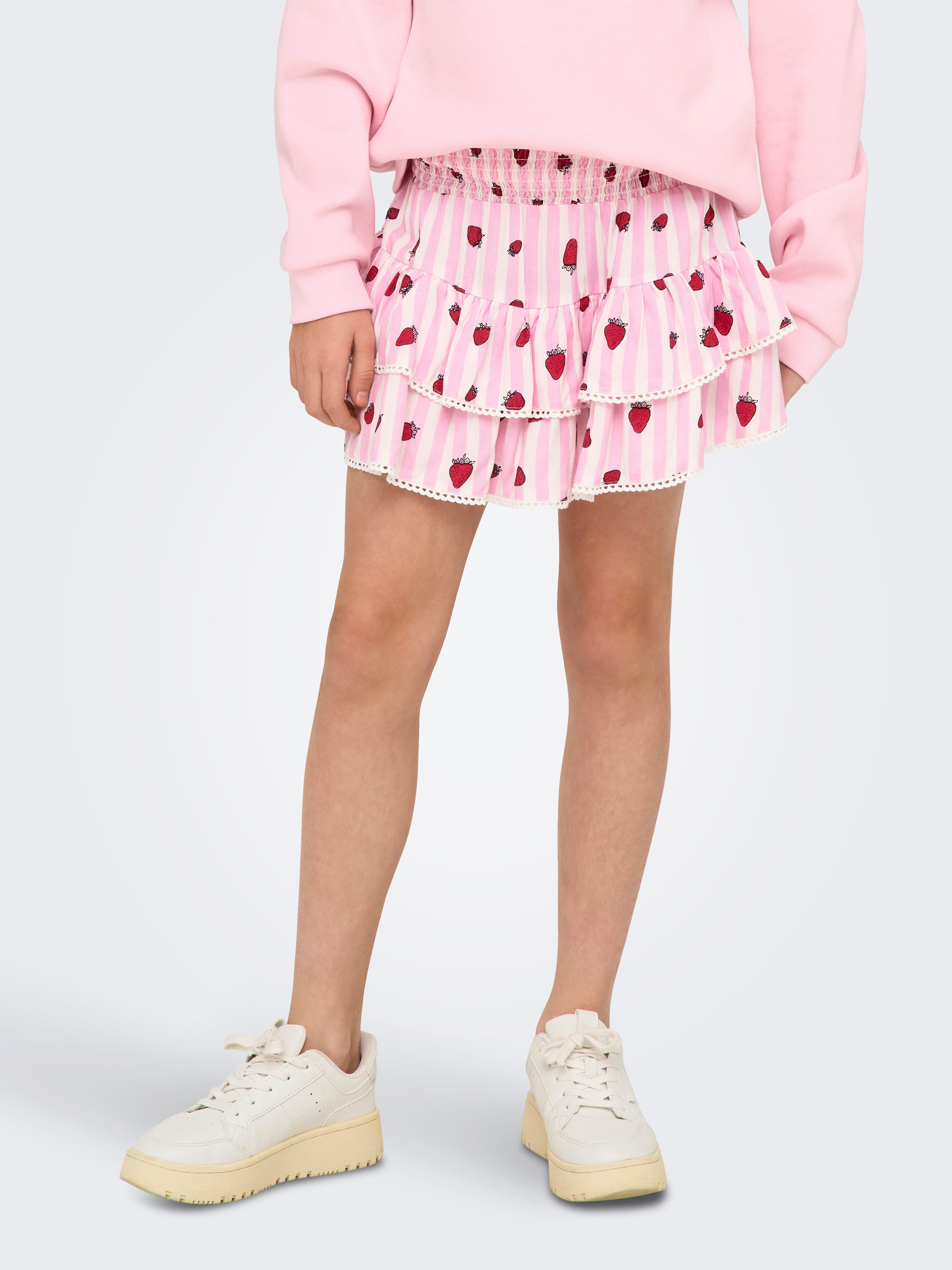 KIDS ONLY Sommerrock KOGGLOW LIFE TAPED EDGE SKORT AOP WVN (1-tlg) mit tollen Volants mit dezenter Spitzenkante