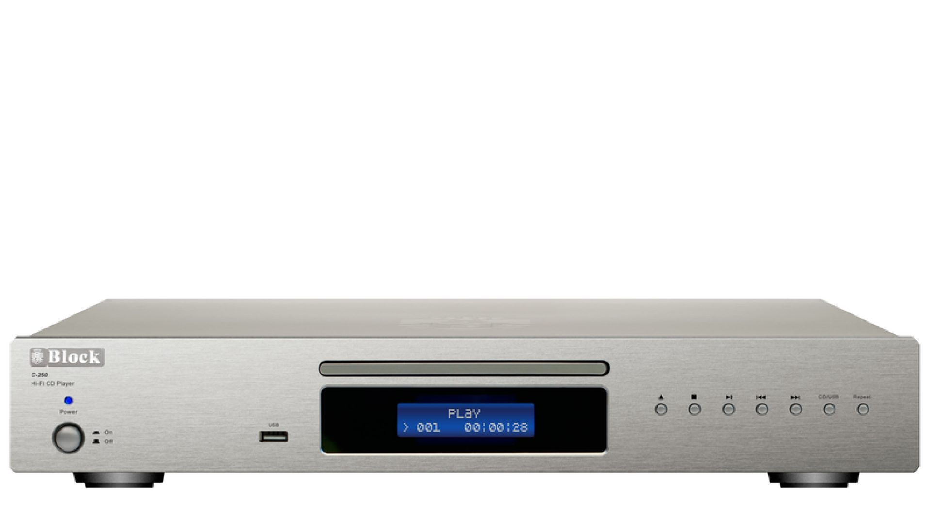 Block Block C-250 CD-Player mit USB-Anschluss im Metallgehäuse Stereo-CD Player