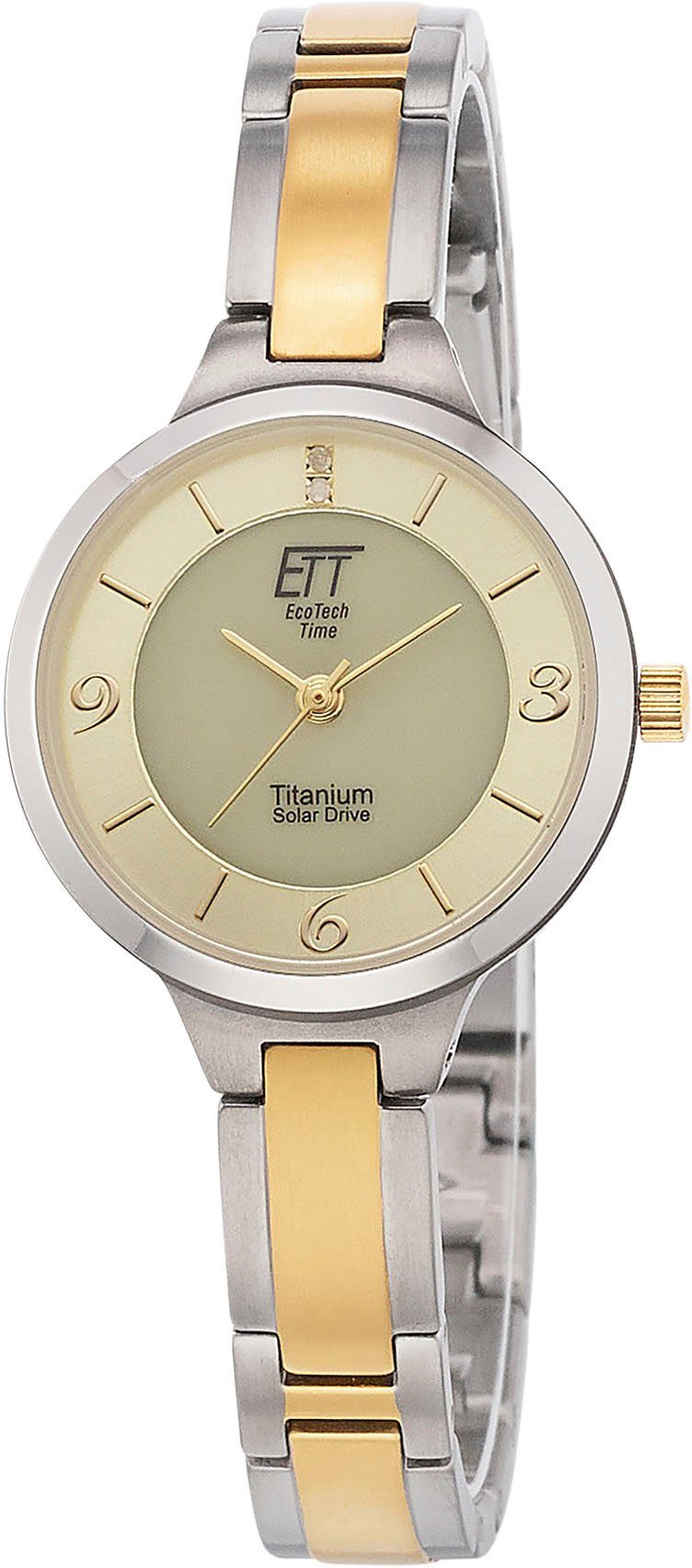 ETT Eco Tech Time ETT Solaruhr Solar Drive, ELT-12148-61M, (Set, 2-tlg., mit Bandkürzgerät)