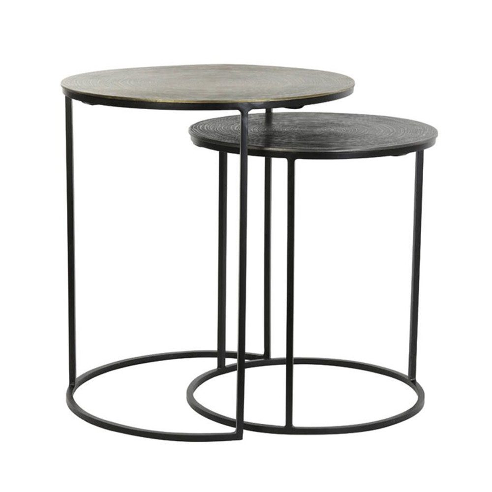 Light & Living Beistelltisch Beistelltisch Säule PRIMO von Light & Living 2er Set Schwarz-Bronze (2er Set), 2er Set