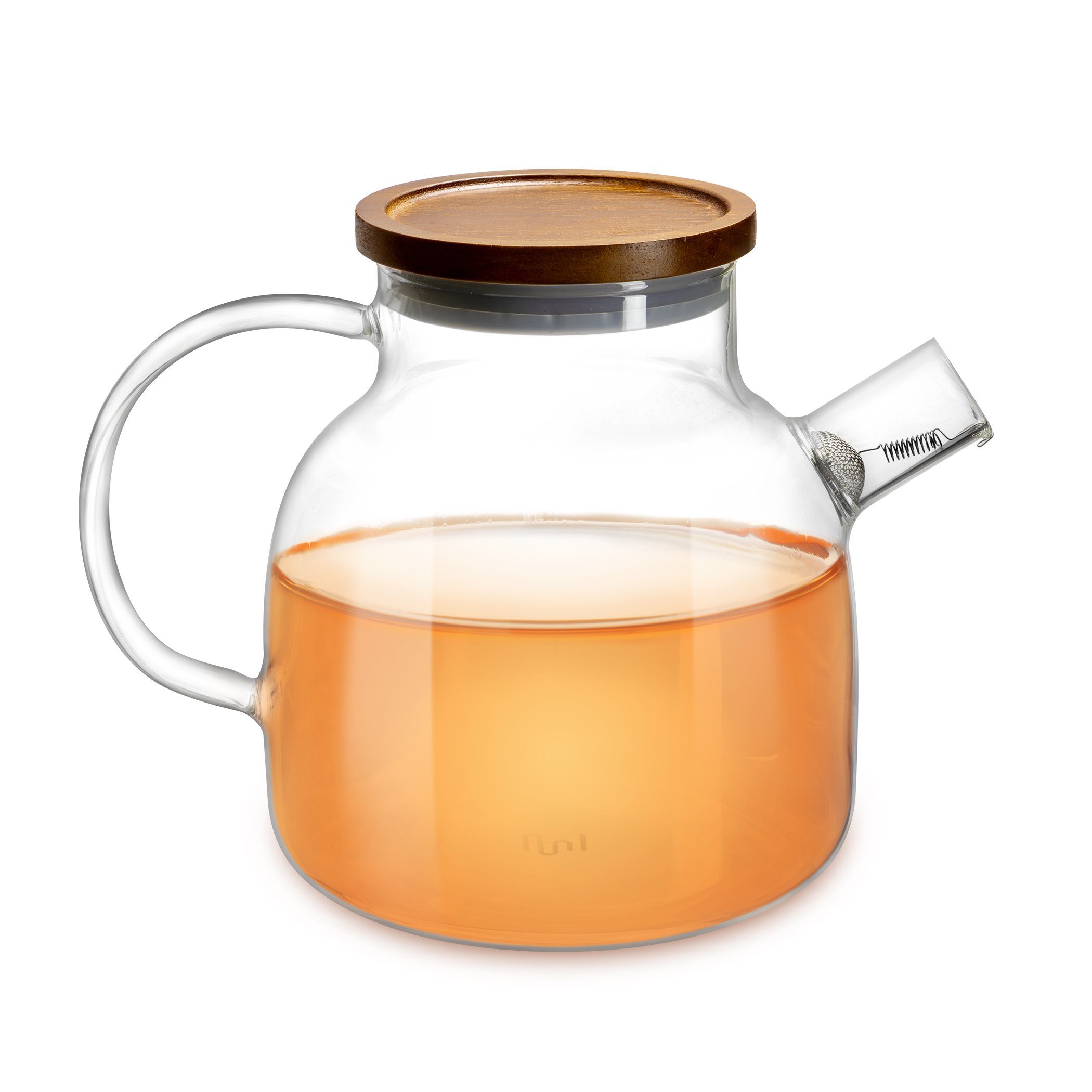 & Griff Glas Holzdeckel, Edelstahl-Filter Teekanne Impolio Hitzebeständiger Teekanne