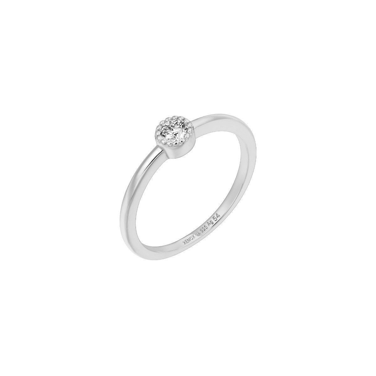 XENOX Silberring Xenox Ring Damen Pure Essential Zirkonia Sterlingsilber XS10612 Gr. 54