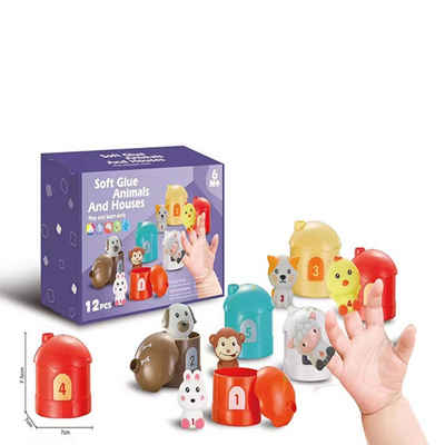 XDeer Handpuppe Baby Spielzeug - 6/10Tierfiguren Fingerpuppen Spielzeug (6-tlg), Lernspielzeug Spielzeug, Geschenk für Junge und Mädchen