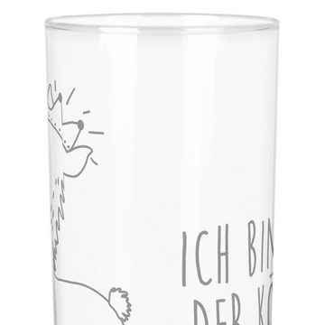 Mr. & Mrs. Panda Glas 200 ml Lama König - Transparent - Geschenk, Glas mit Gravur, Abi, Che, Premium Glas, Einzigartige Gravur