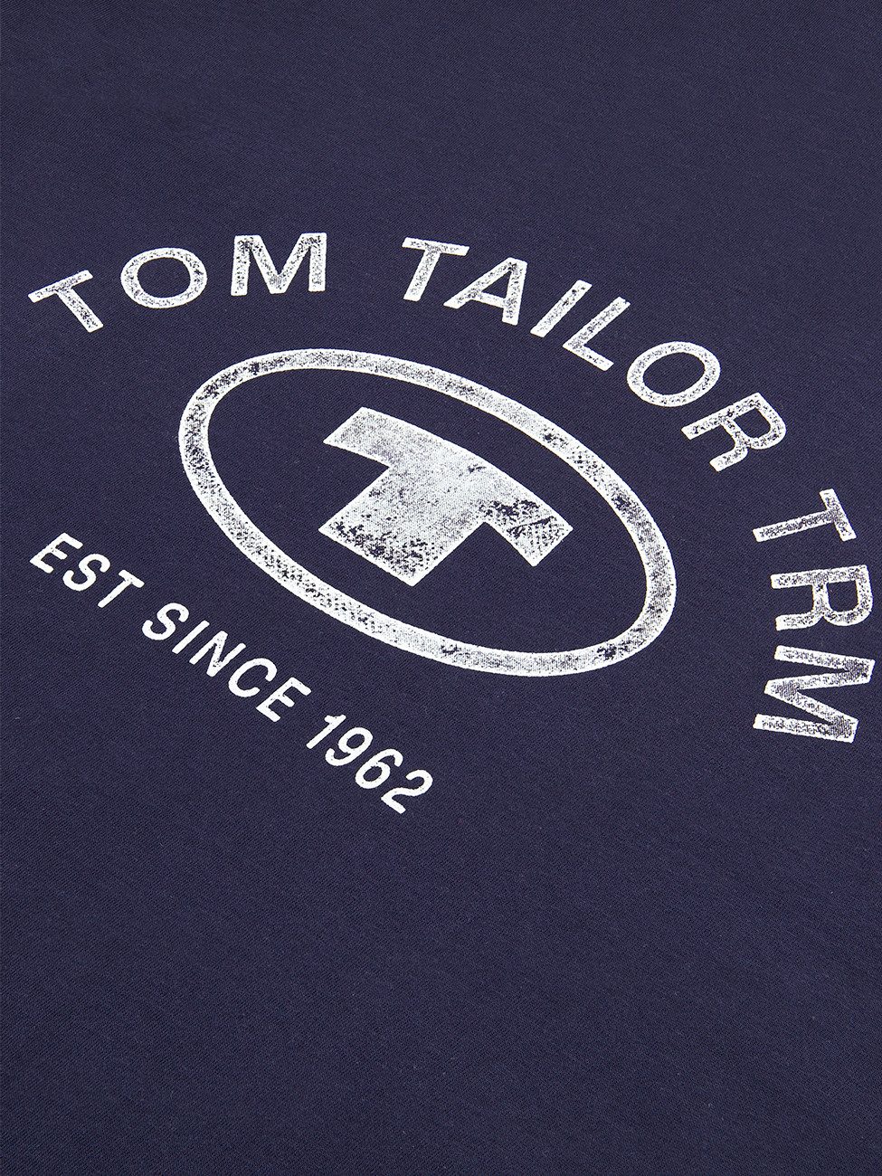 TOM TAILOR T-Shirt Herren Printshirt Regular Fit (Vorteilspack, 4-tlg) Kurzarm Tee Shirt mit Rundhalsausschnitt aus 100% Baumwolle