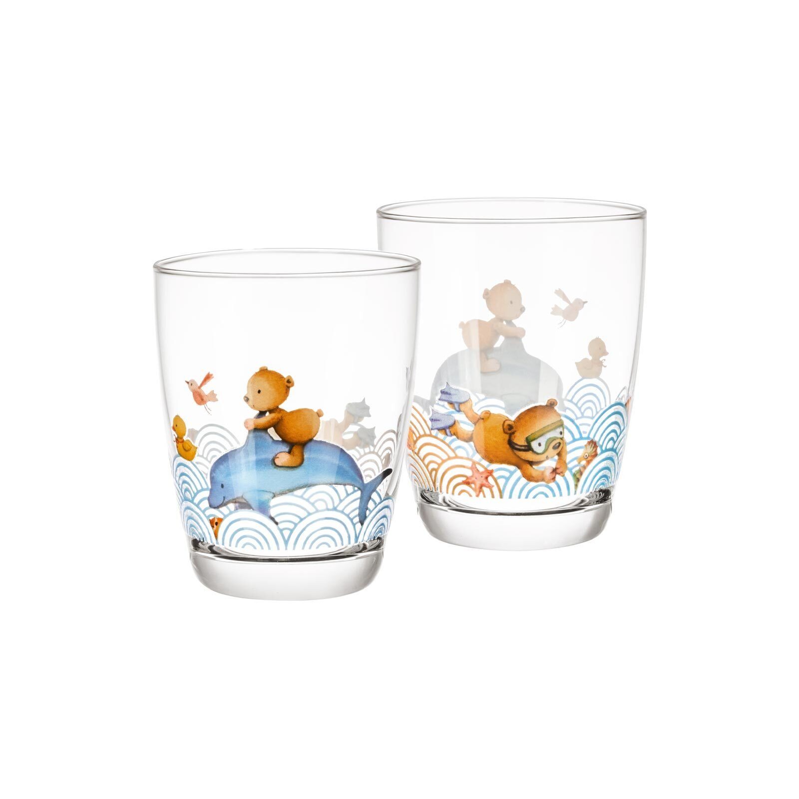 Villeroy & Boch Kinderbecher Happy as a Bear Kindergläser 150 ml 2er Set, Glas