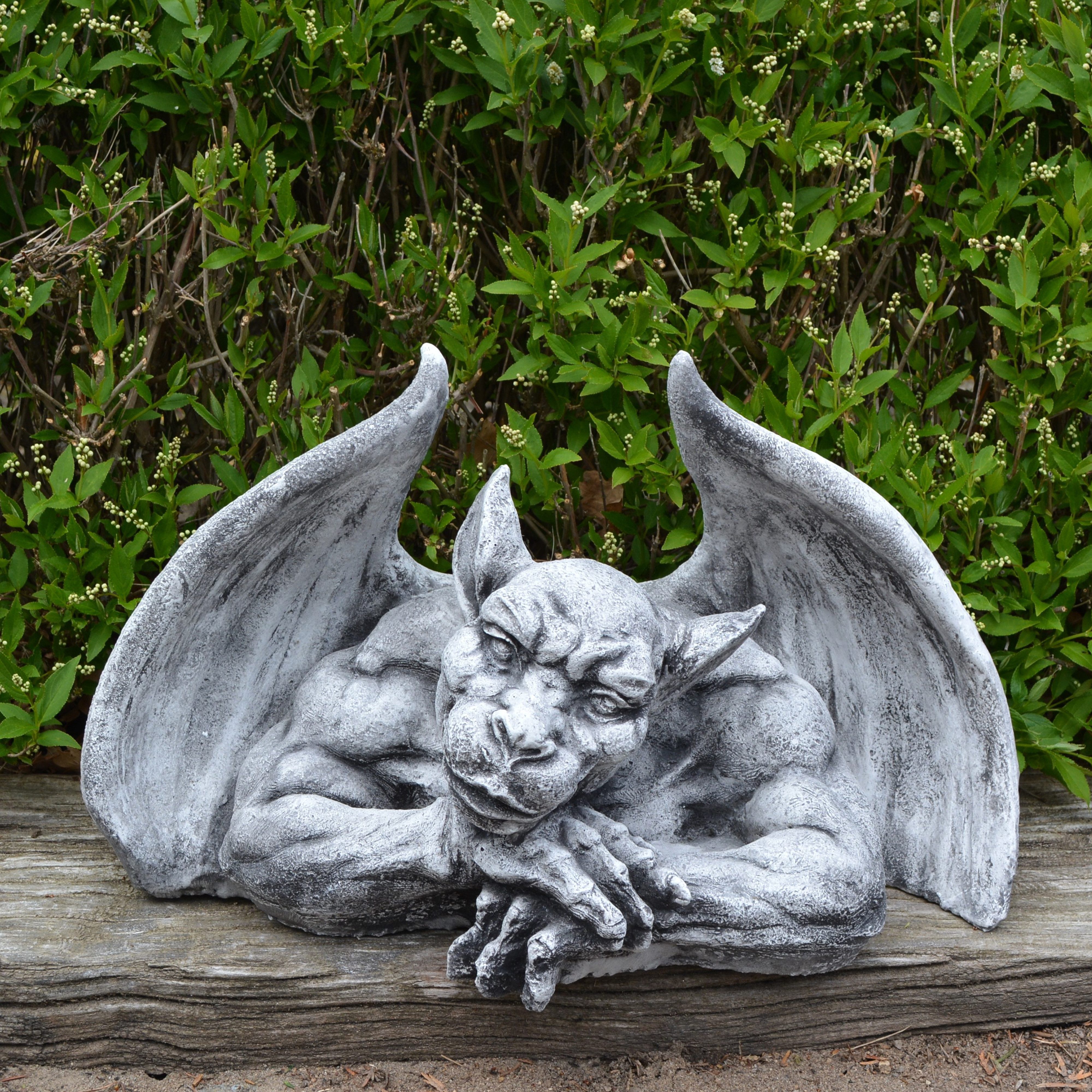 Gartenfigur Gargoyle Statue, Torwächter, Steinfigur, H. 28 cm, 17 kg