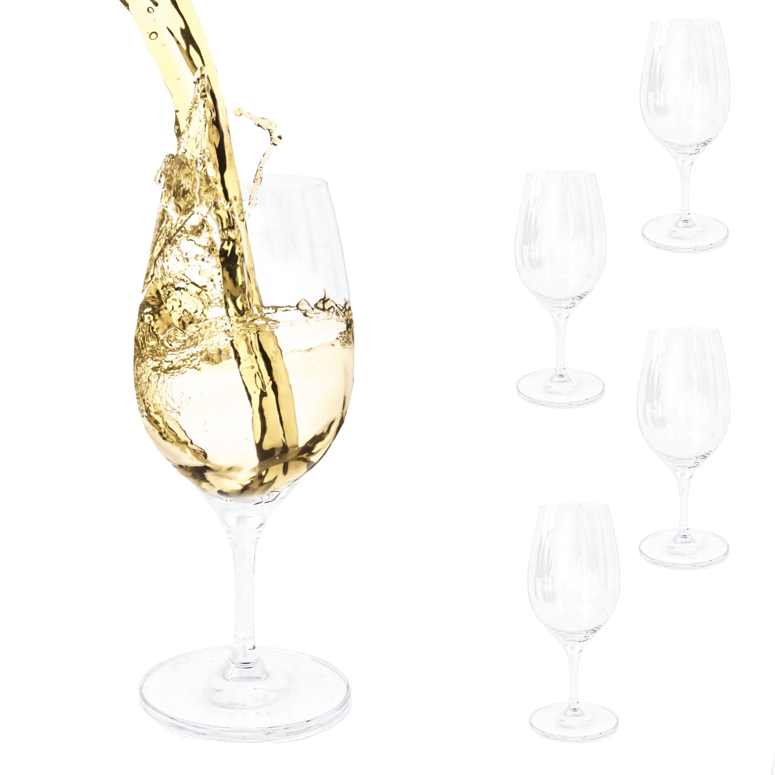 PassionMade Weißweinglas Бокалы для белого вина Spiegelau 4er Set Glas Weißwein 1078, Kristallglas, Spiegelau Weißwein Gläser 4er Set