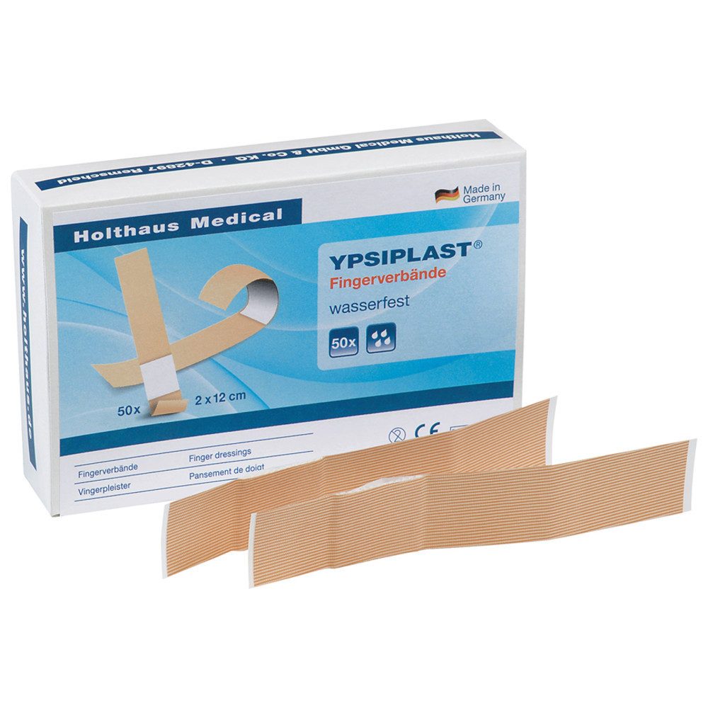 HOLTHAUS Wundpflaster YPSIPLAST Fingerverband, wasserabweisend, 2 x 18 cm, 100 Stück