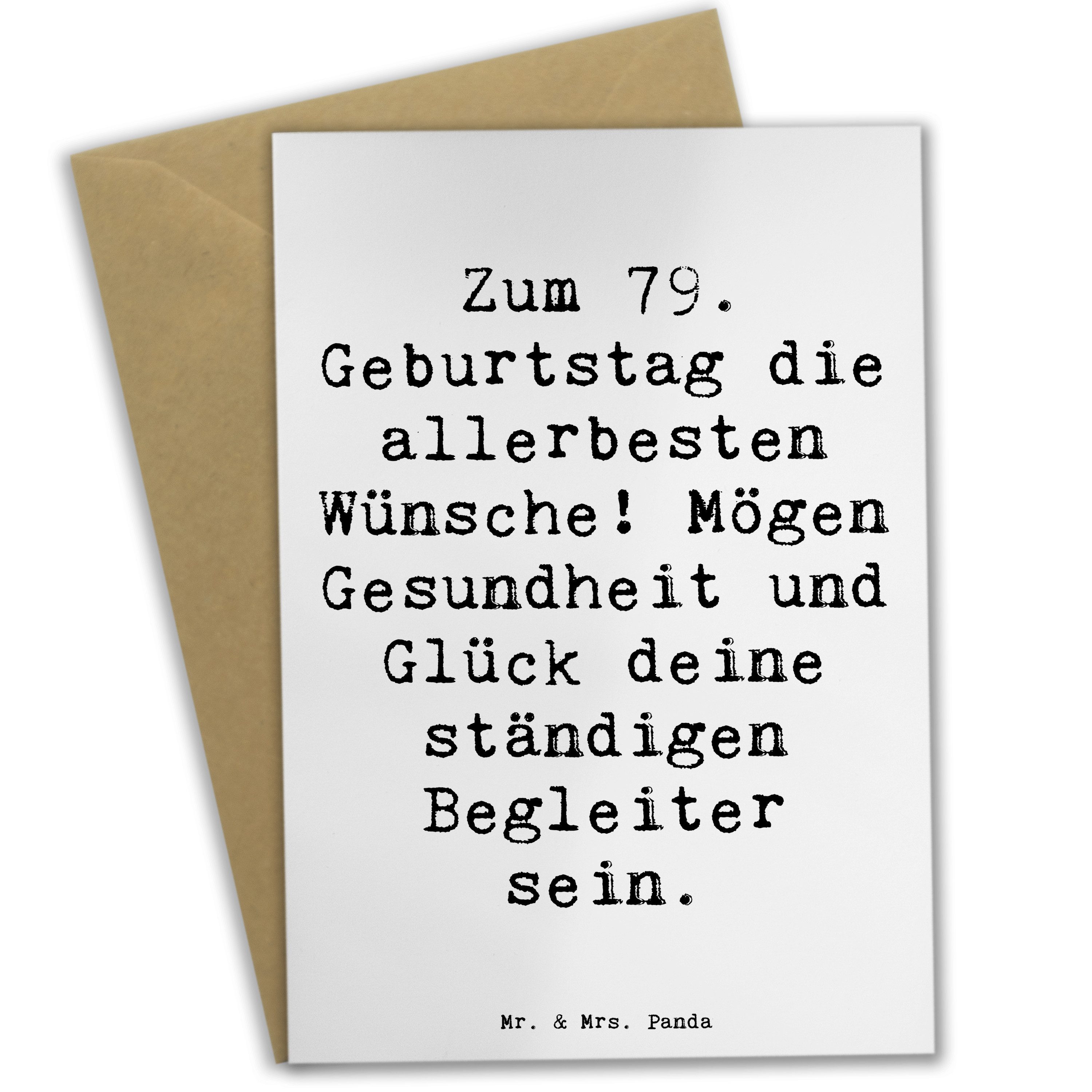 Grußkarte Spruch 79. Geburtstag Glückwünsche - Weiß - Geschenk, besondere Mensc