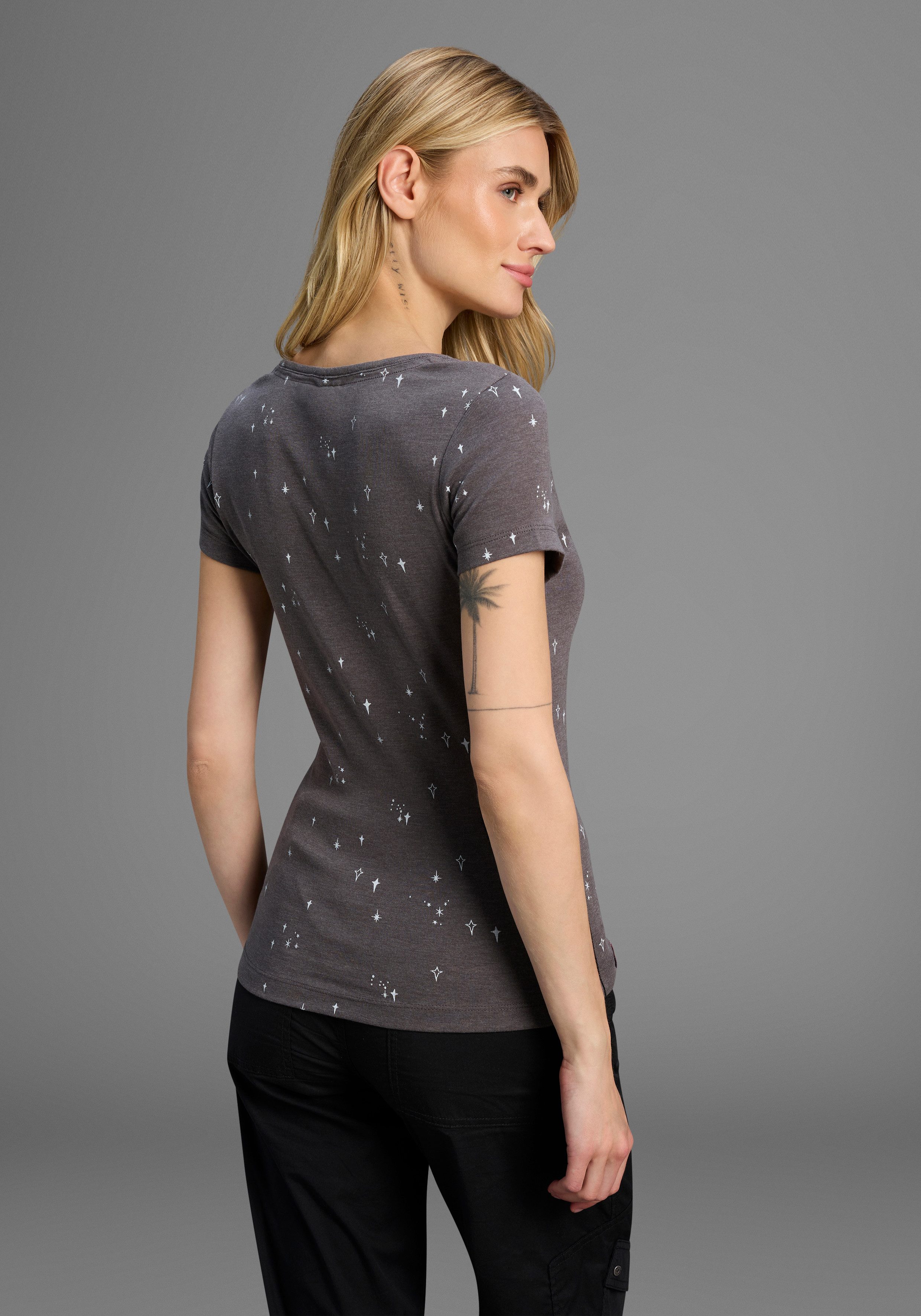 KangaROOS T-Shirt Kurzarm, sehr figurbetont, mit Kontrastnaht günstig online kaufen