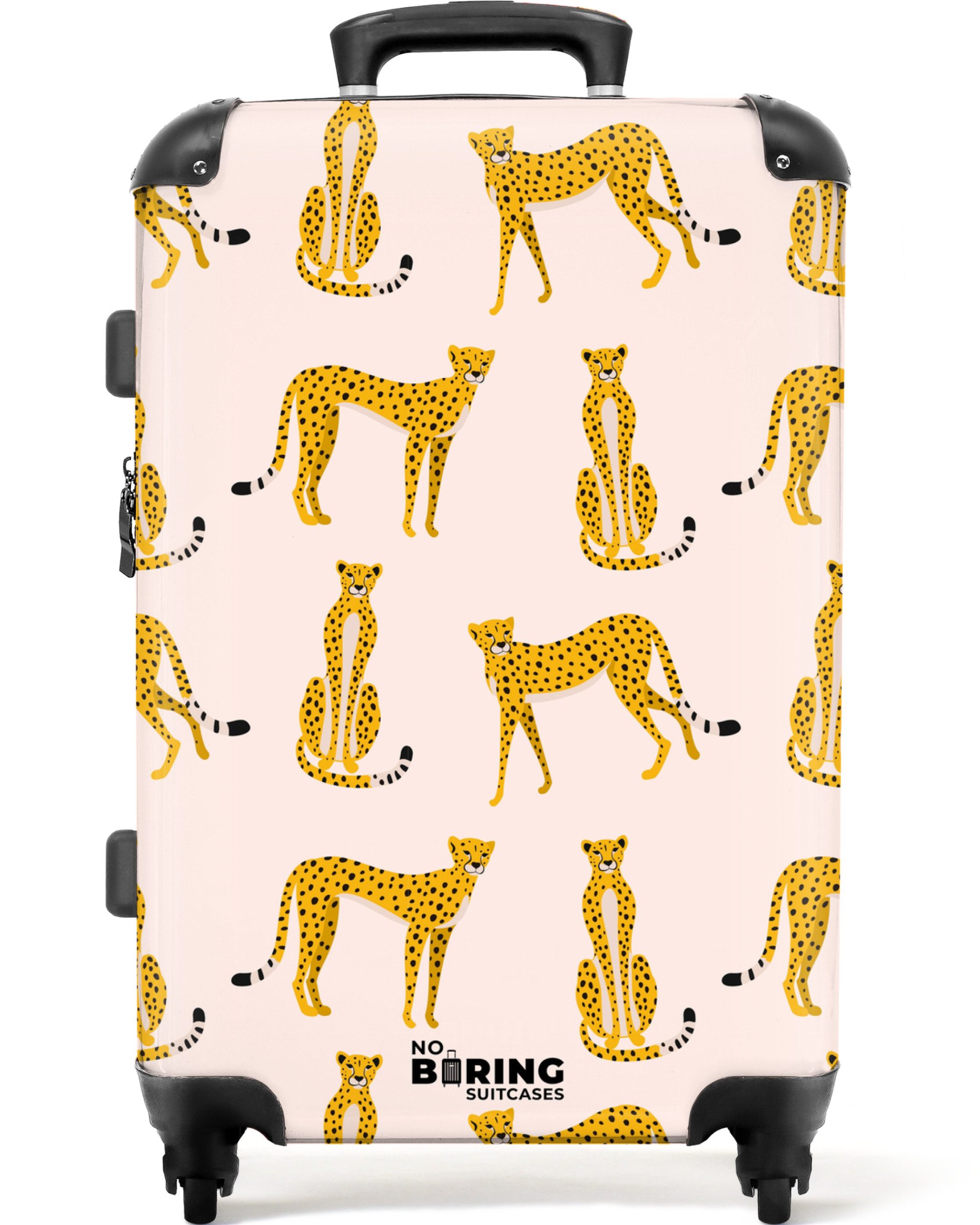 NoBoringSuitcases.com© Hartschalen-Trolley Geparden als Muster auf günstig online kaufen