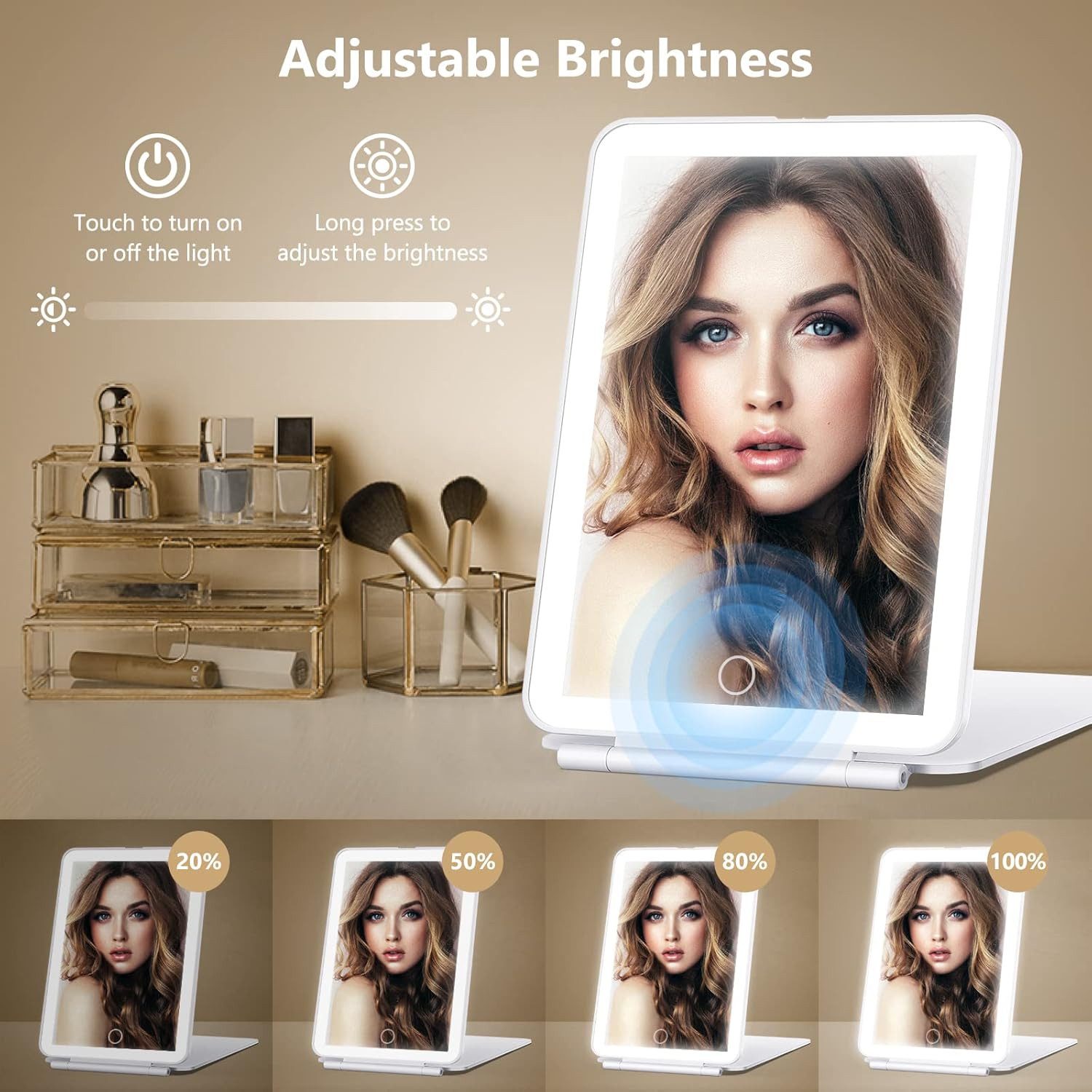 RWEUOQ Kosmetikspiegel Wiederaufladbarer Makeup-Spiegel für unterwegs günstig online kaufen