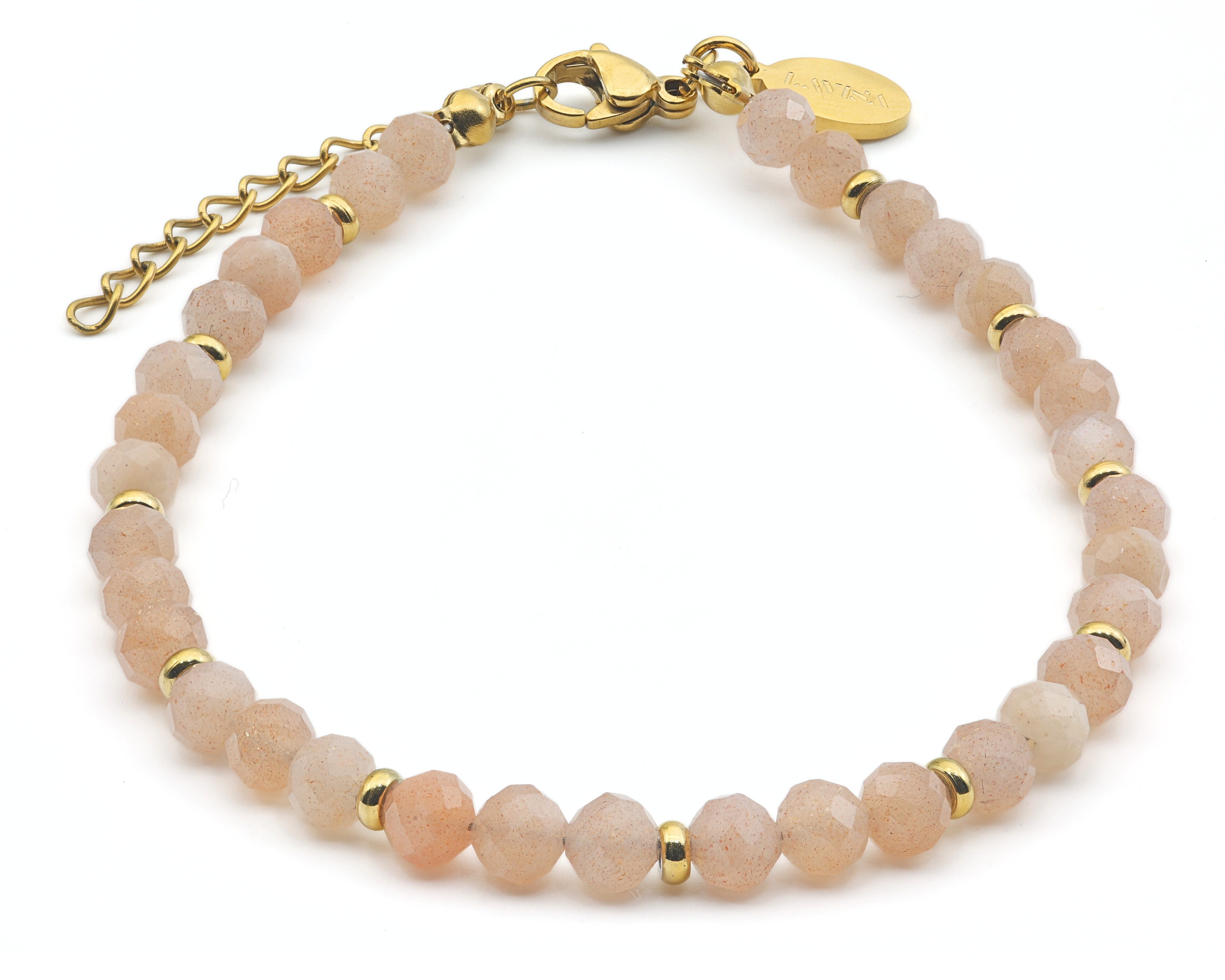 LAVISA Armband Edelstein Armband - 4mm Naturstein Perlen Granat günstig online kaufen