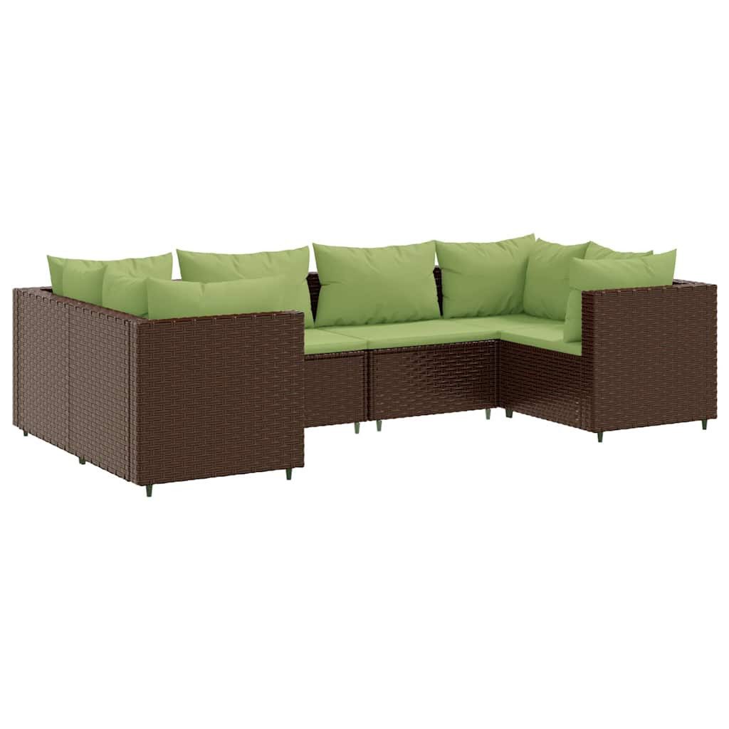 vidaXL Gartenlounge-Set 6-tlg. Garten-Lounge-Set mit Kissen günstig online kaufen