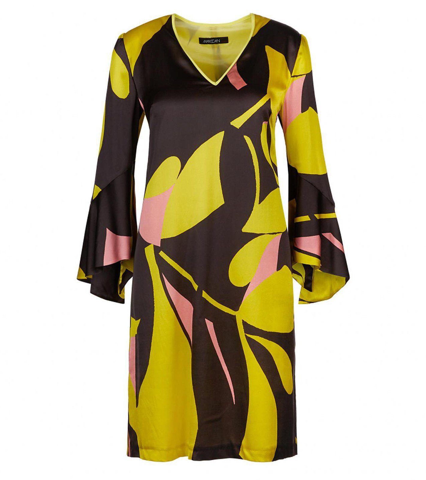 Marc Cain Minikleid »MARC CAIN Mini-Kleid stilbewusstes Damen Seiden-Kleid  mit kontrastfarbigem Muster Sommer-Kleid Bunt« online kaufen | OTTO