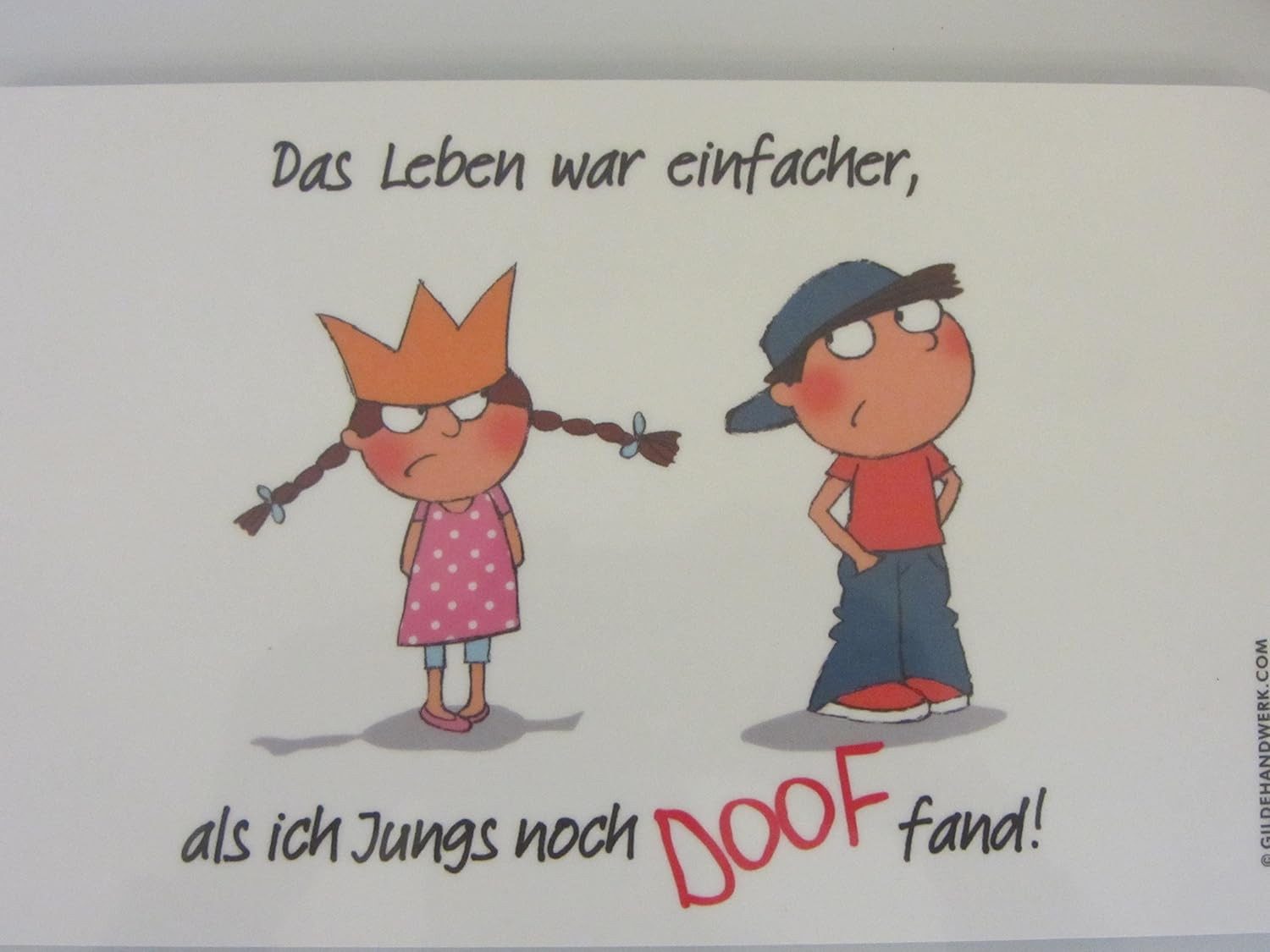 GILDE Frühstücksbrett Frühstücksbrettchen Das Leben war einfacher,als ich Jungs doof fand, (1-St), langlebig, robust und alltagstauglich