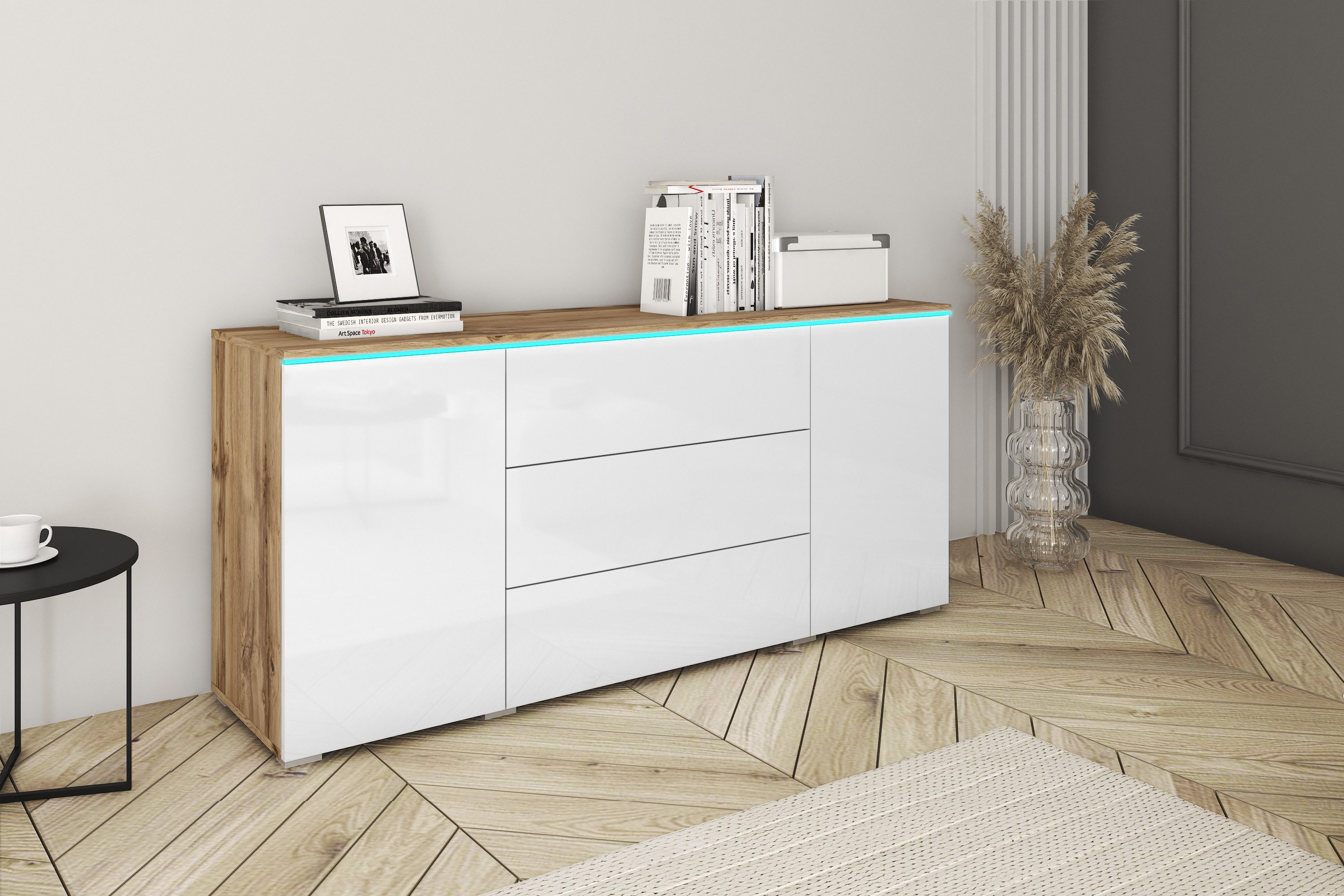 INOSIGN Sideboard VERA, grifflos, verstellbare Einlegeböden, Wahlweise mit günstig online kaufen