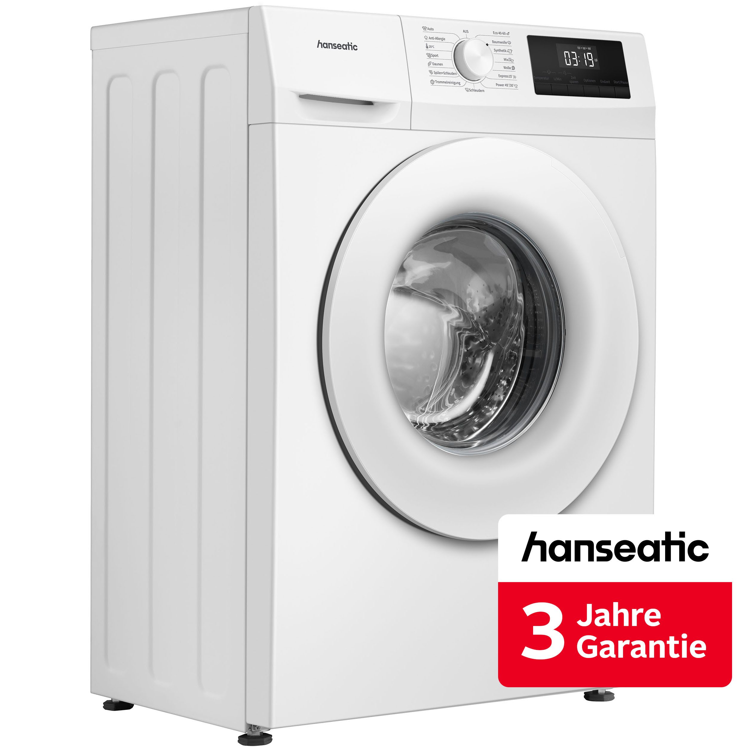 Hanseatic Waschmaschine WME7A4, 7 kg, 1400 U/min, inkl. 3 Jahre Herstellergarantie