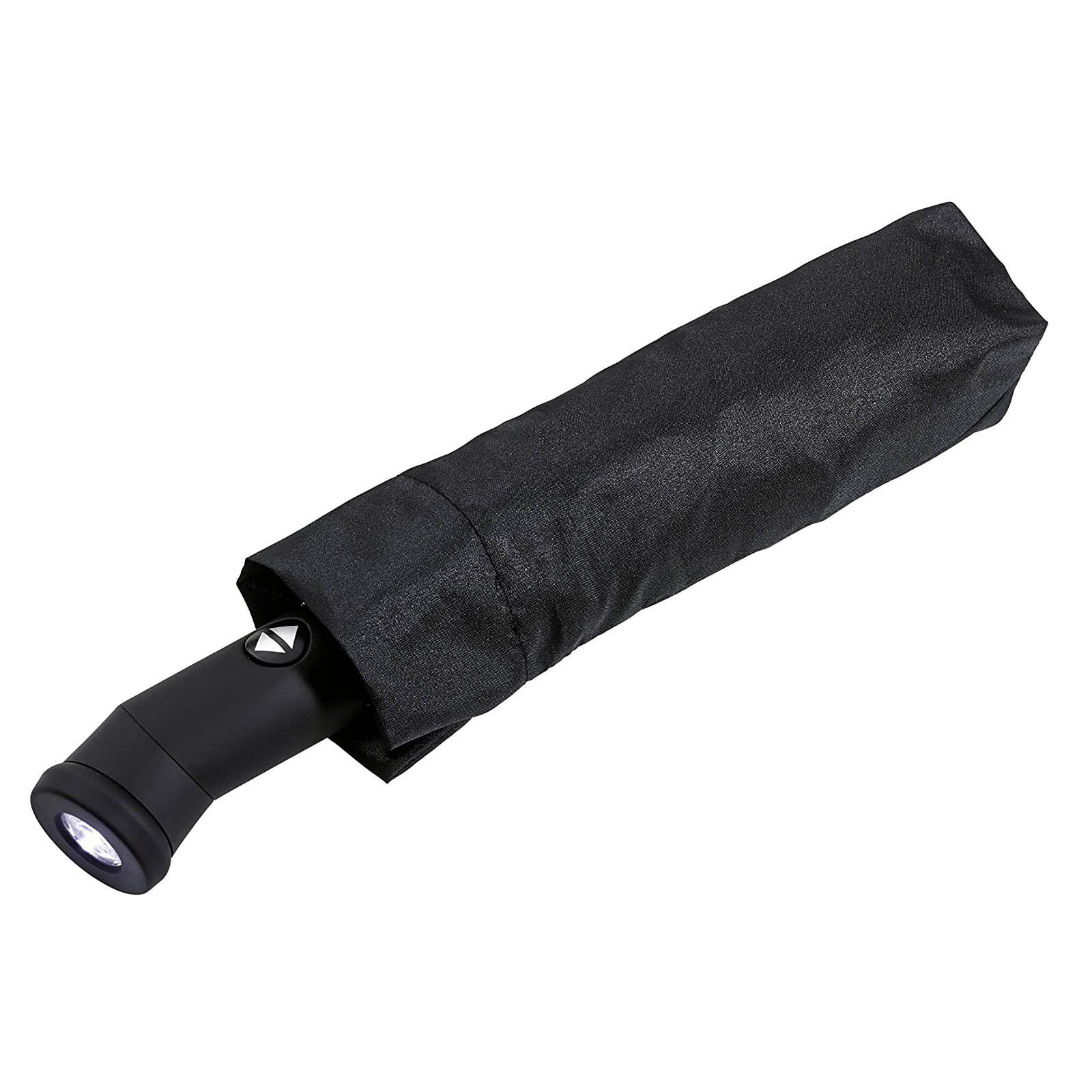 Regenschirm inkl. Schwarz mit LED cm, Ø Maximex Regen Licht 100 Schirm, Taschen Schirmhülle Taschenregenschirm