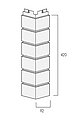 Baukulit VOX Verblender »Solid Brick Conventry Außenecke«, BxL: 9,2x42 cm, (Set, 4-tlg) weiß, Bild 2