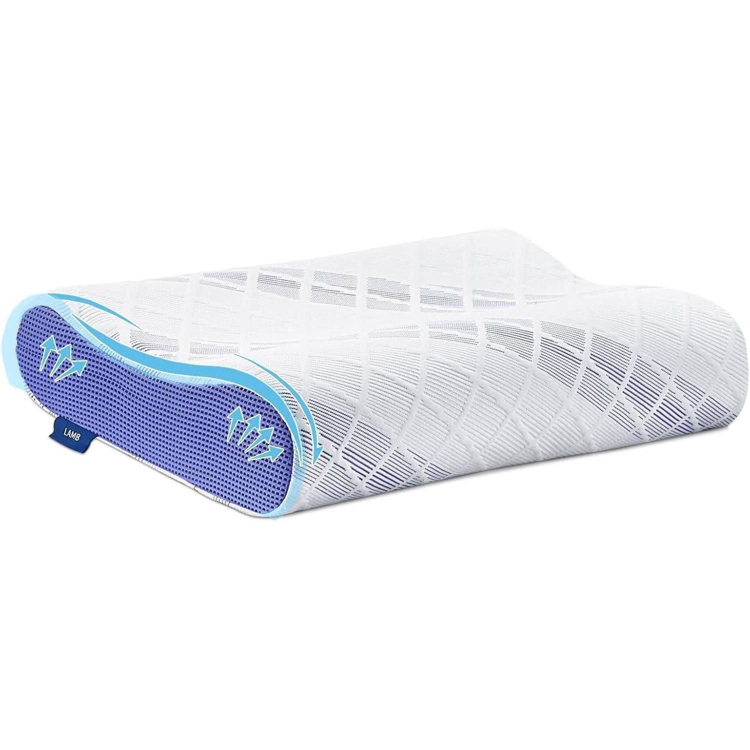 LuxusKollektion Anti-Schnarch Kissen Orthopädisches Memory Foam Nackenstützkissen Seitenschläferkissen