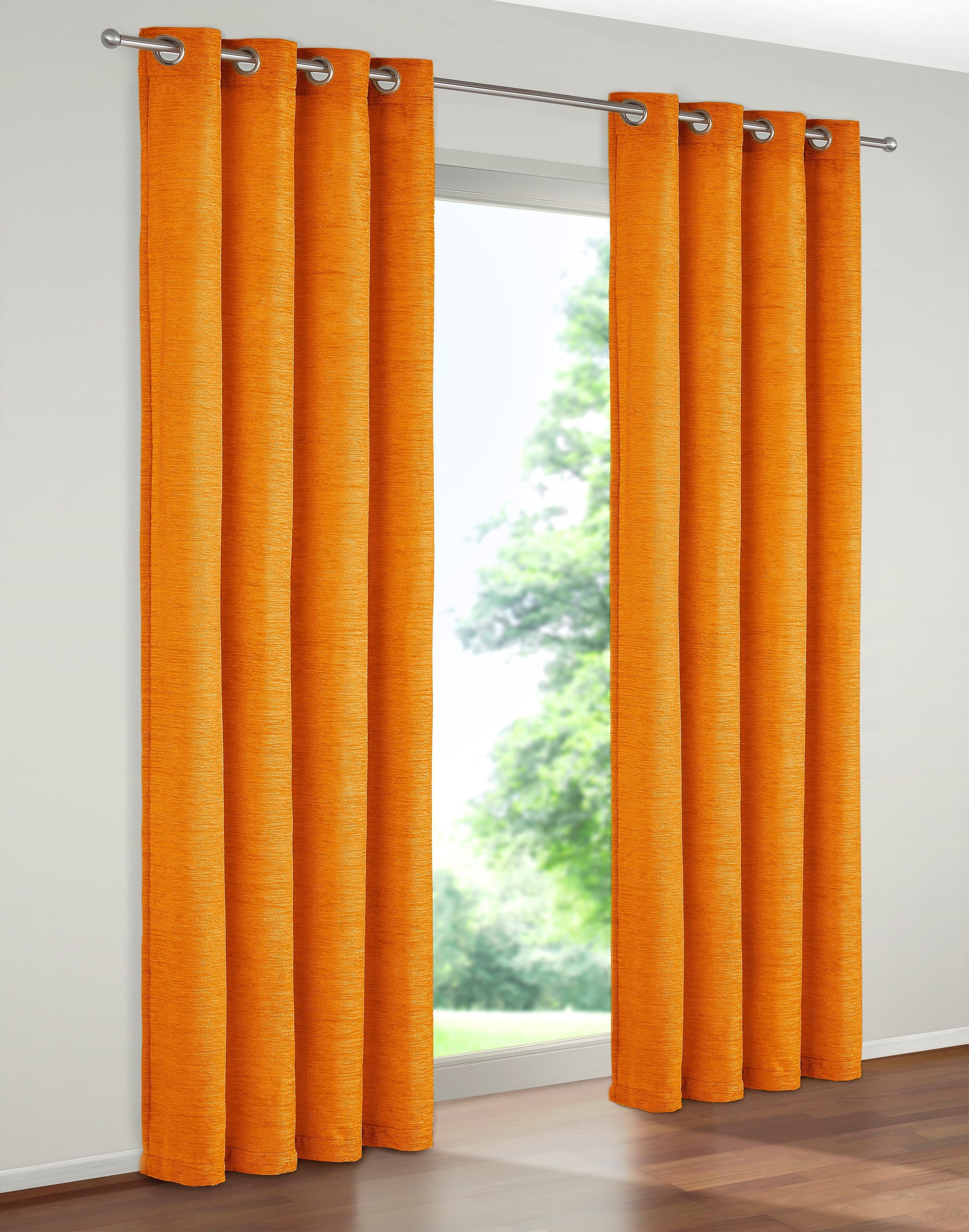 blutorange Wirth, Vorhang Ösen (1 blickdicht, Chenille B-Holmsund, St),