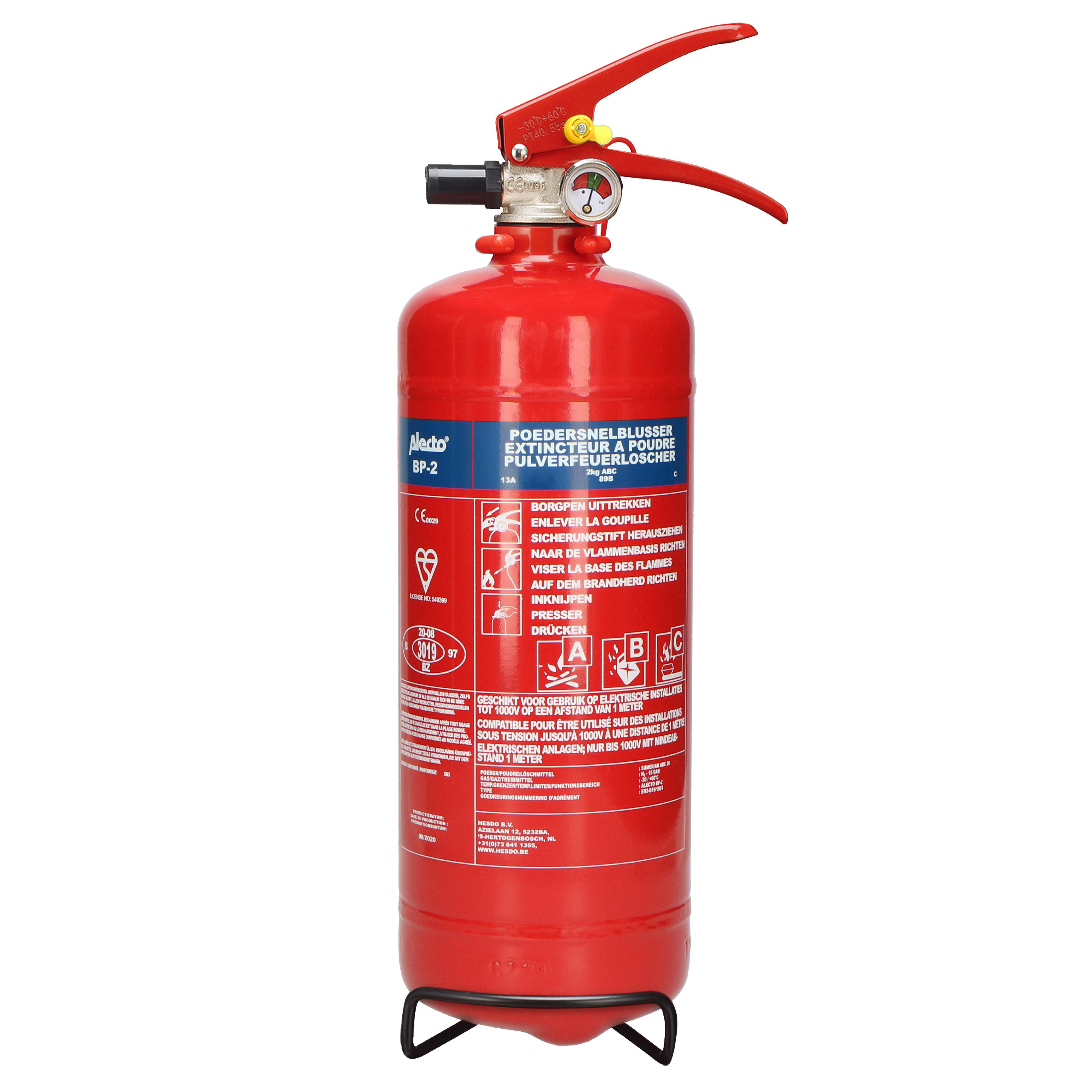 Alecto Pulver-Feuerlöscher, Pulver-Drucklöscher, Pulver, (Packung, Einzelartikel)