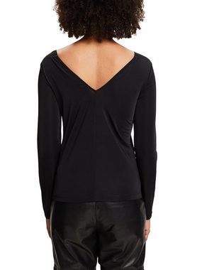 Esprit Langarmshirt Longsleeve mit Karree-Ausschnitt (1-tlg)