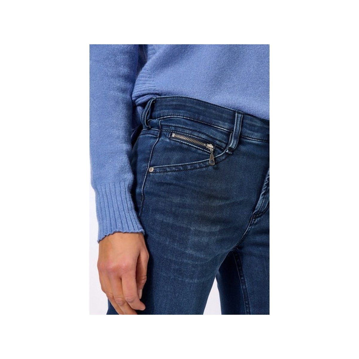 TONI 5-Pocket-Jeans dunkel-blau (1-tlg) 584 dark blue used