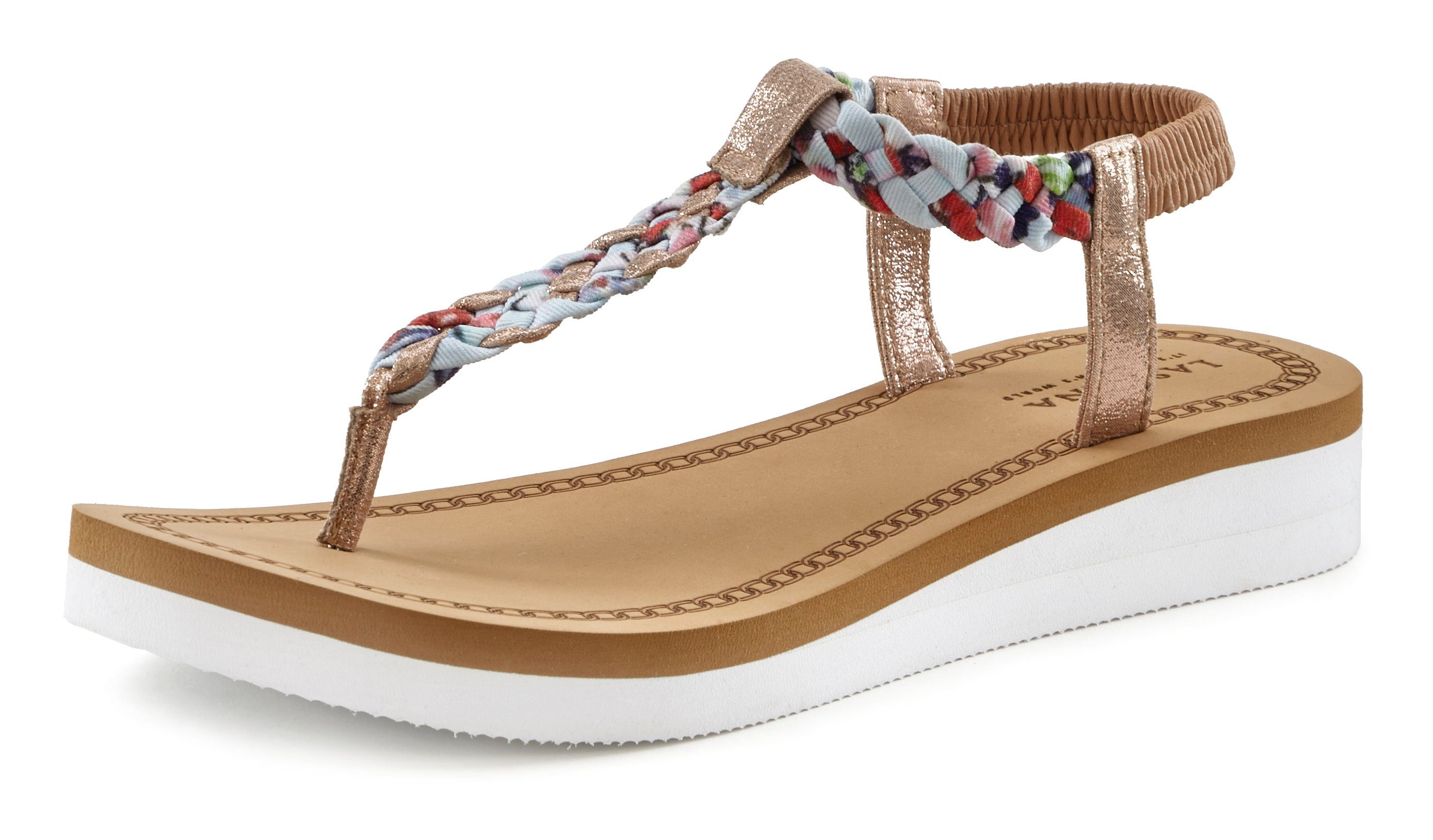 LASCANA Zehentrenner Sandale, Pantolette mit kleinem günstig online kaufen