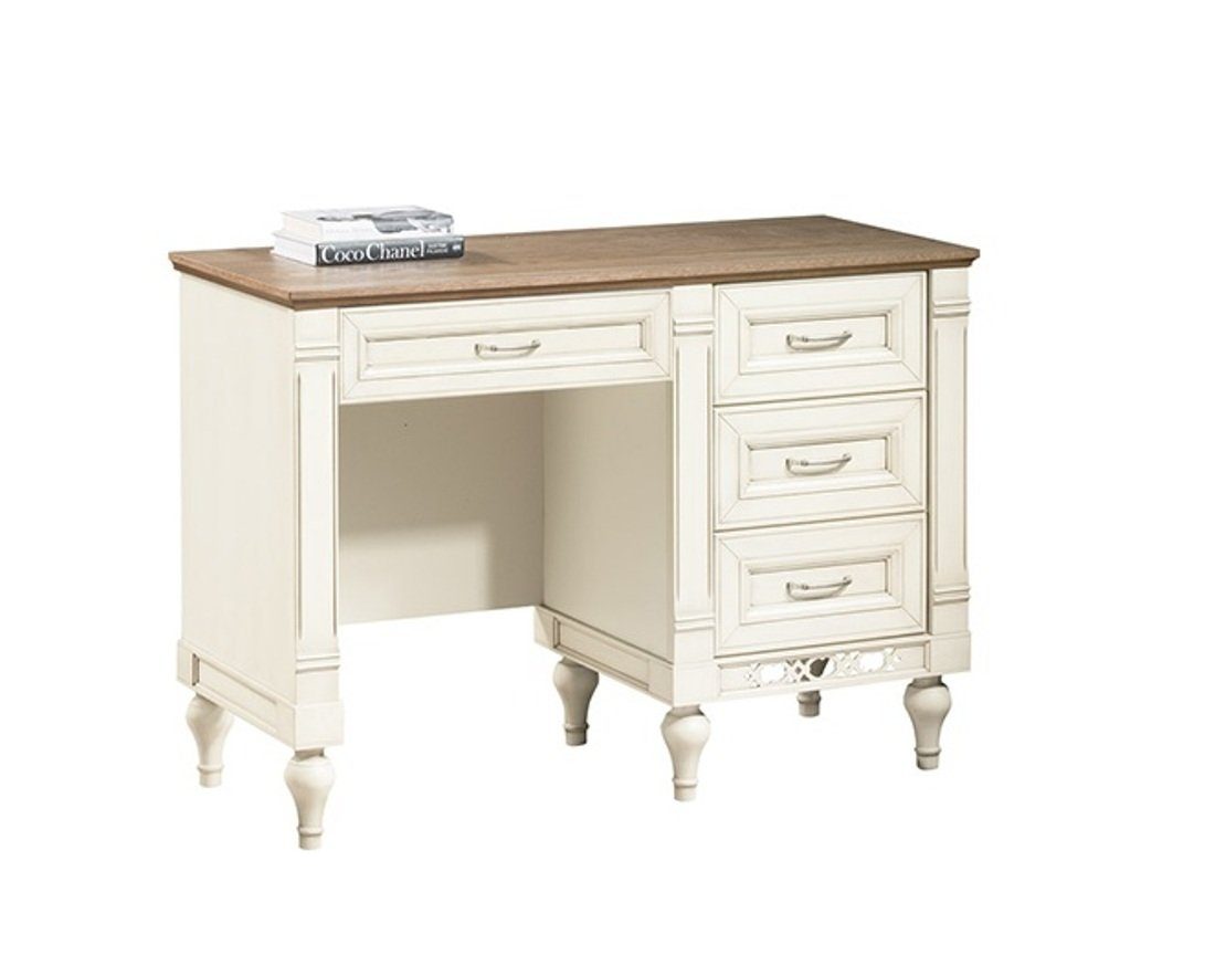 JVmoebel Arbeitstisch Eleganter Schreibtisch aus Holz mit natürlichem Furnierfinish, Made in Europa