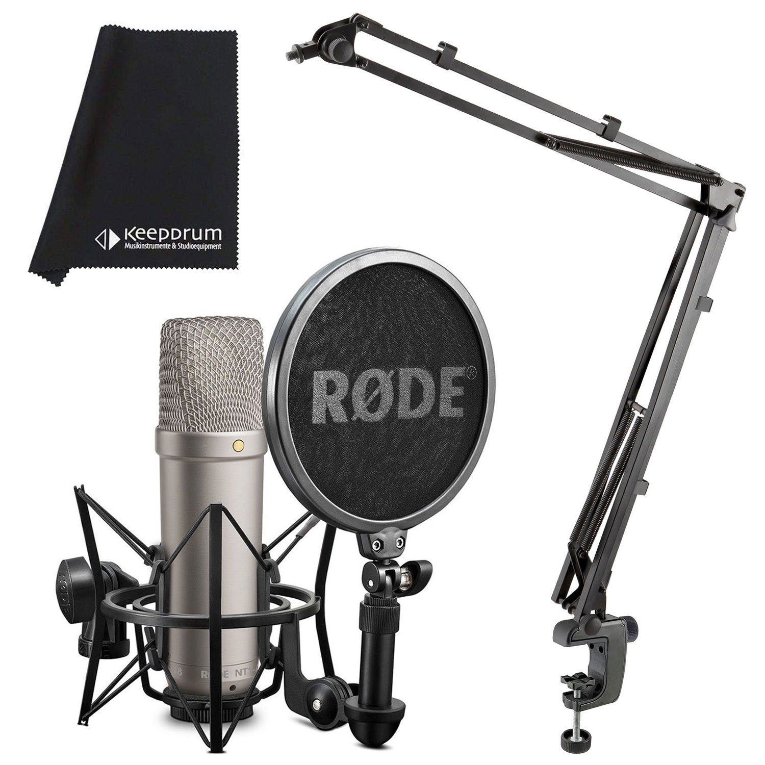 RODE Microphones Mikrofon Rode NT1-A Set + K & M 23840 Mikrofonarm + Tuch