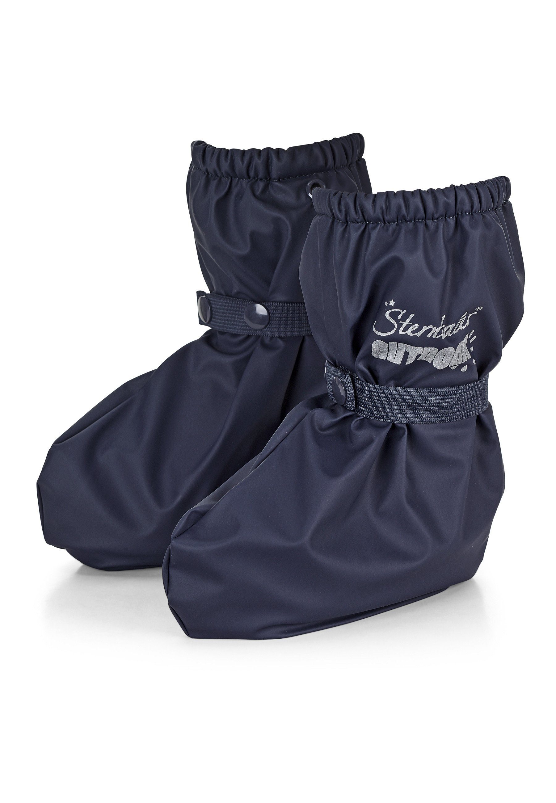 Sterntaler® Regenhose Regenüberschuh gefüttert (2-tlg., Regenschuhe gefüttert wasserdicht, Gummistiefel) Regenüberschuh gefüttert, Kinder Gummistiefel mit Druckknöpfen marine | Regenhosen