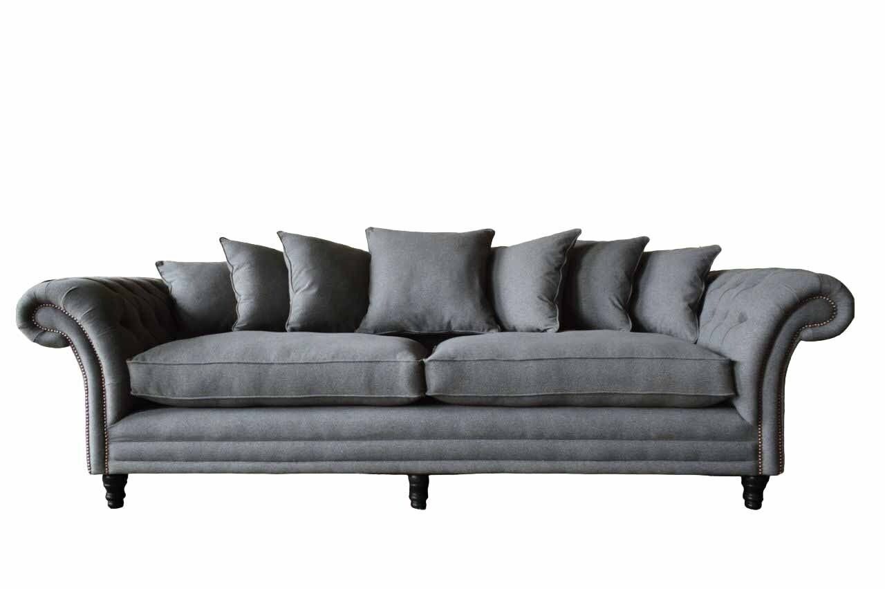 JVmoebel Sofa Graue Couch Luxus Europe Sofa Made Sofas in Sitzer Design, Klassisches Polster 4