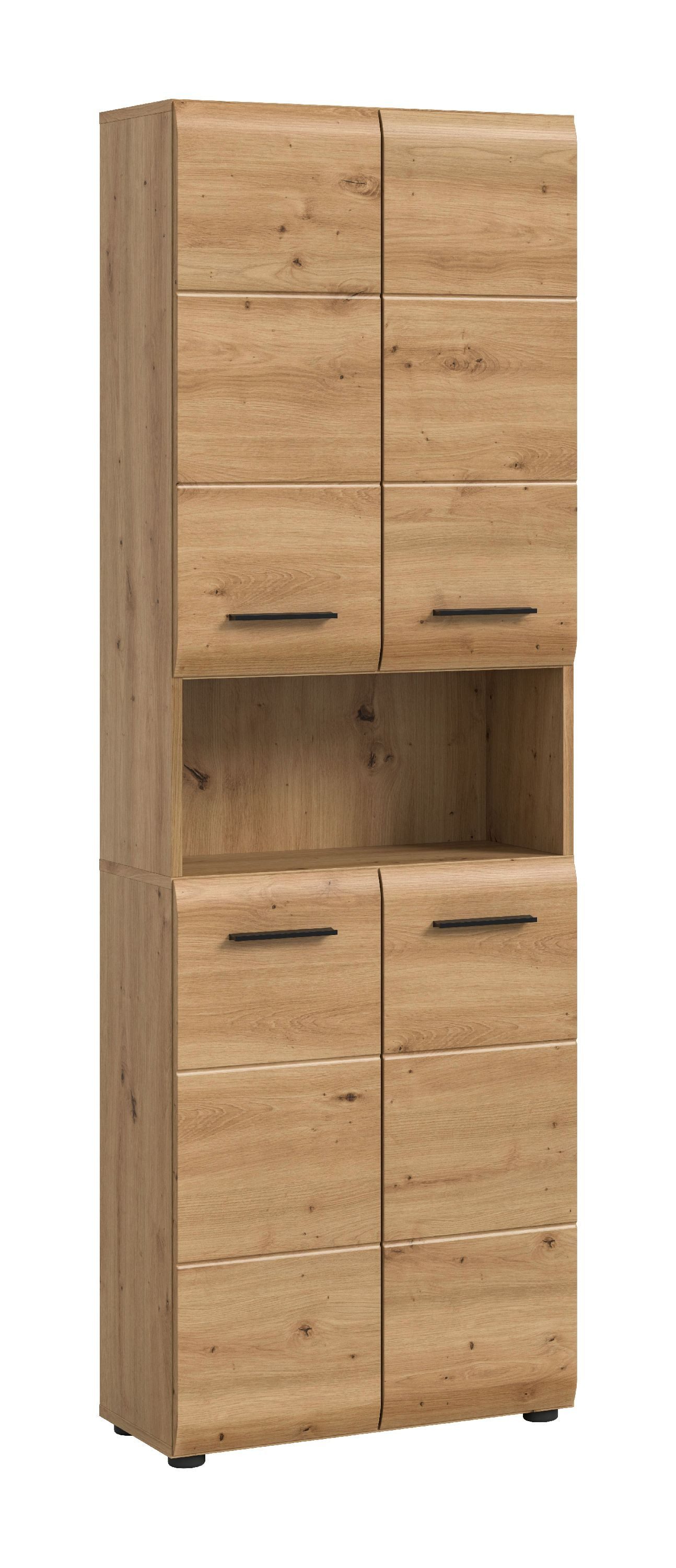 xonox.home Hochschrank Artisan Oak Nachbildung Melamin beschichtet modern 60x185x30 cm