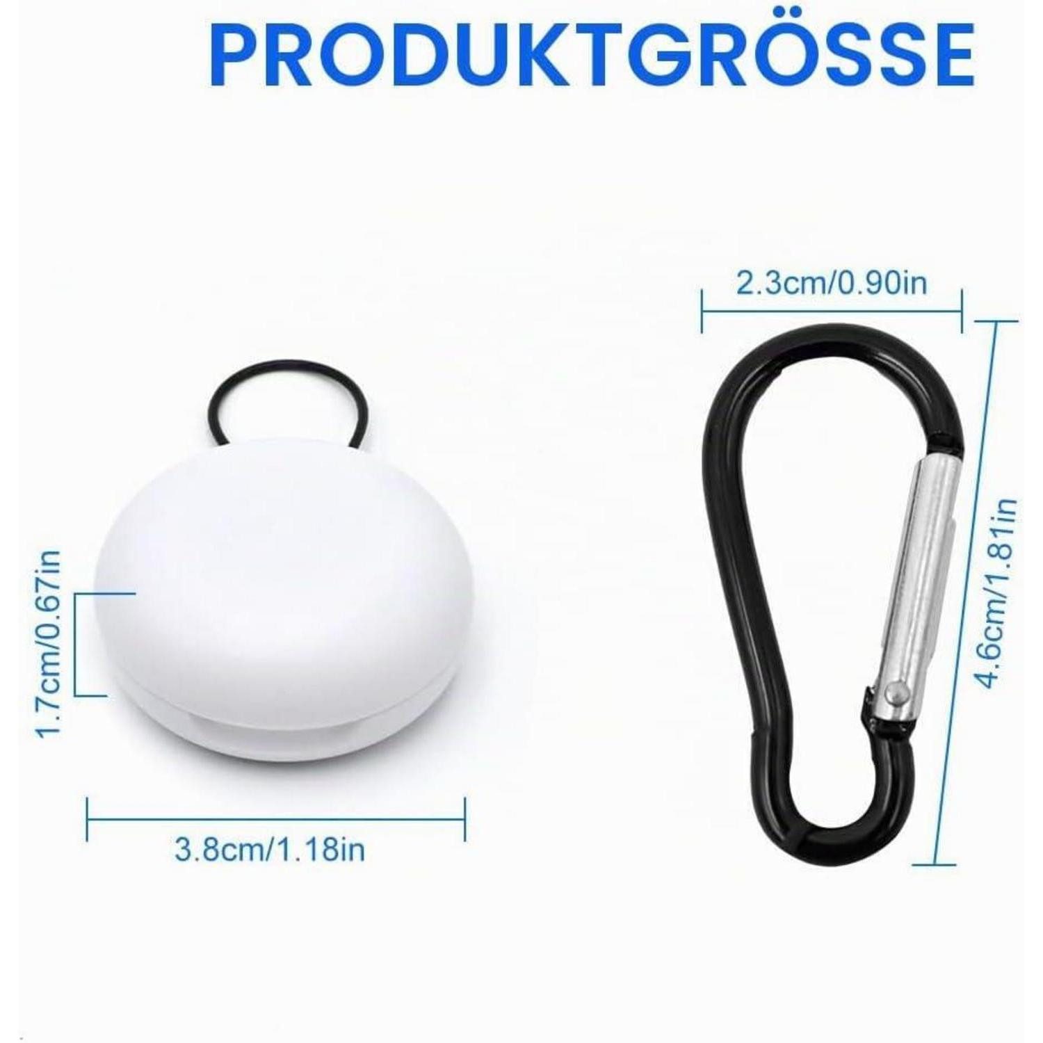 LuxusKollektion Gehörschutzstöpsel Ohrstöpsel Etui mit Karabiner Weiß