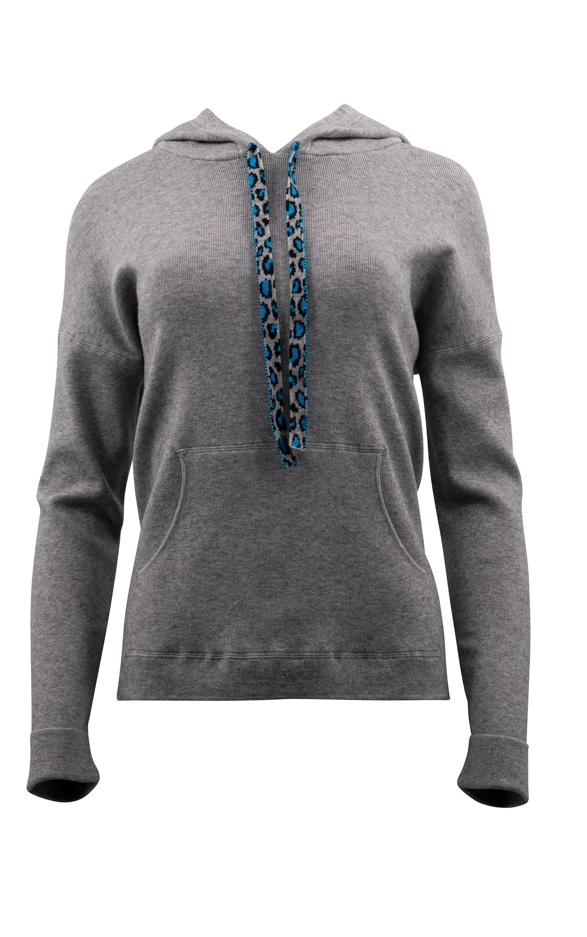 Passioni Kapuzenpullover mit Leoparden-Bändern