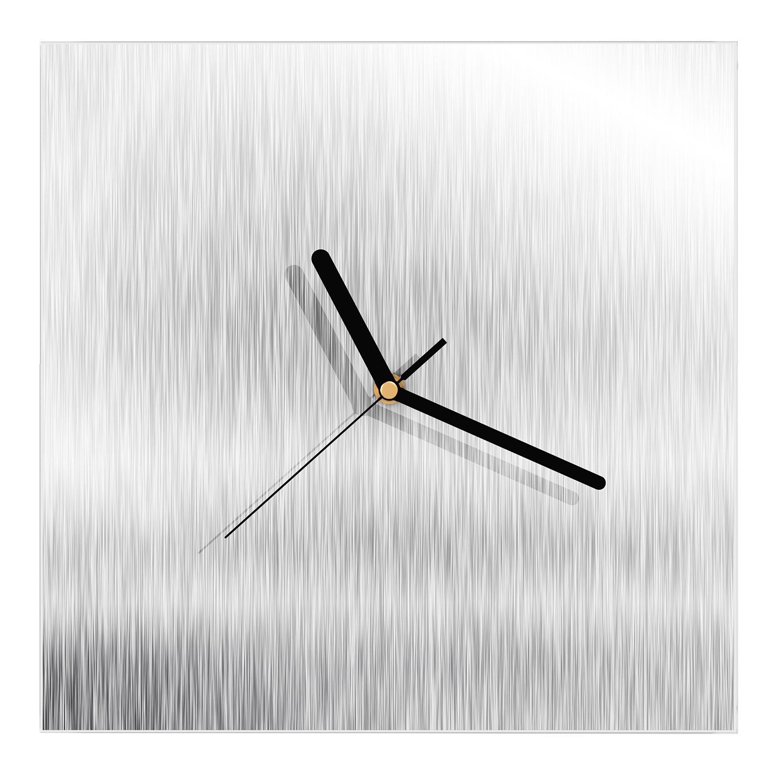 Primedeco Wanduhr Glasuhr Wanduhr Wandkunst Größe 30 x 30 cm mit Motiv Schimmernder Hintergrund