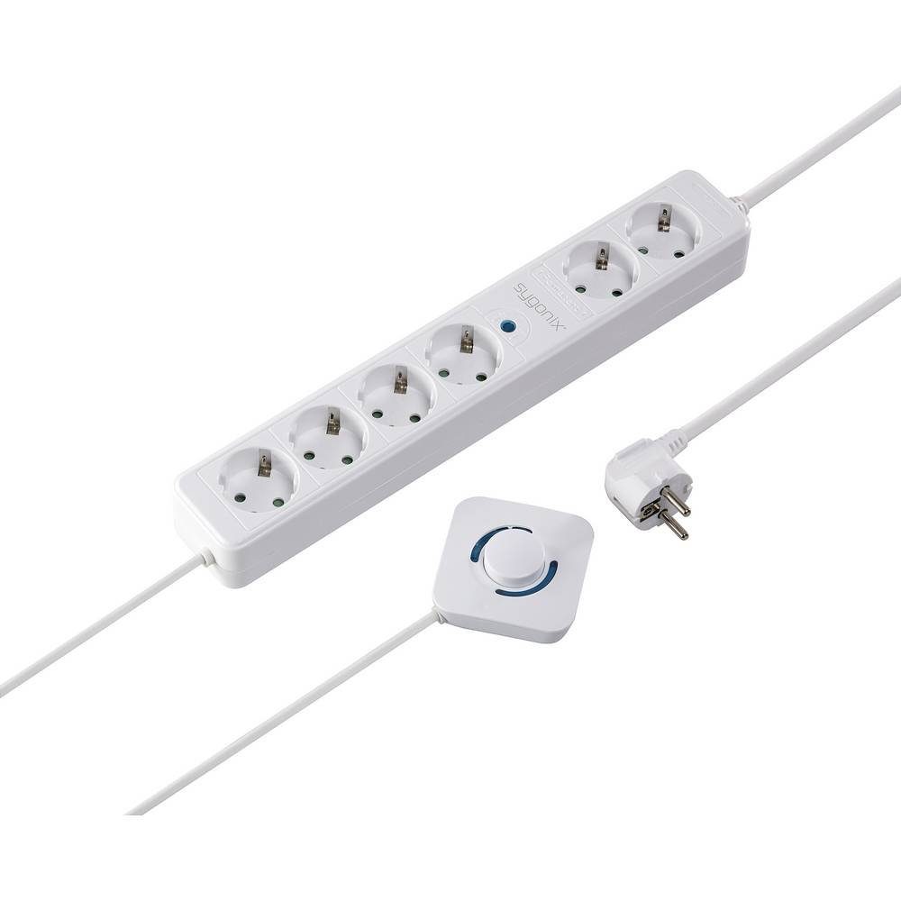 Sygonix 6fach Steckdosenleiste mit Fußschalter SY-4535066 Steckdosenleiste, mit Fußschalter