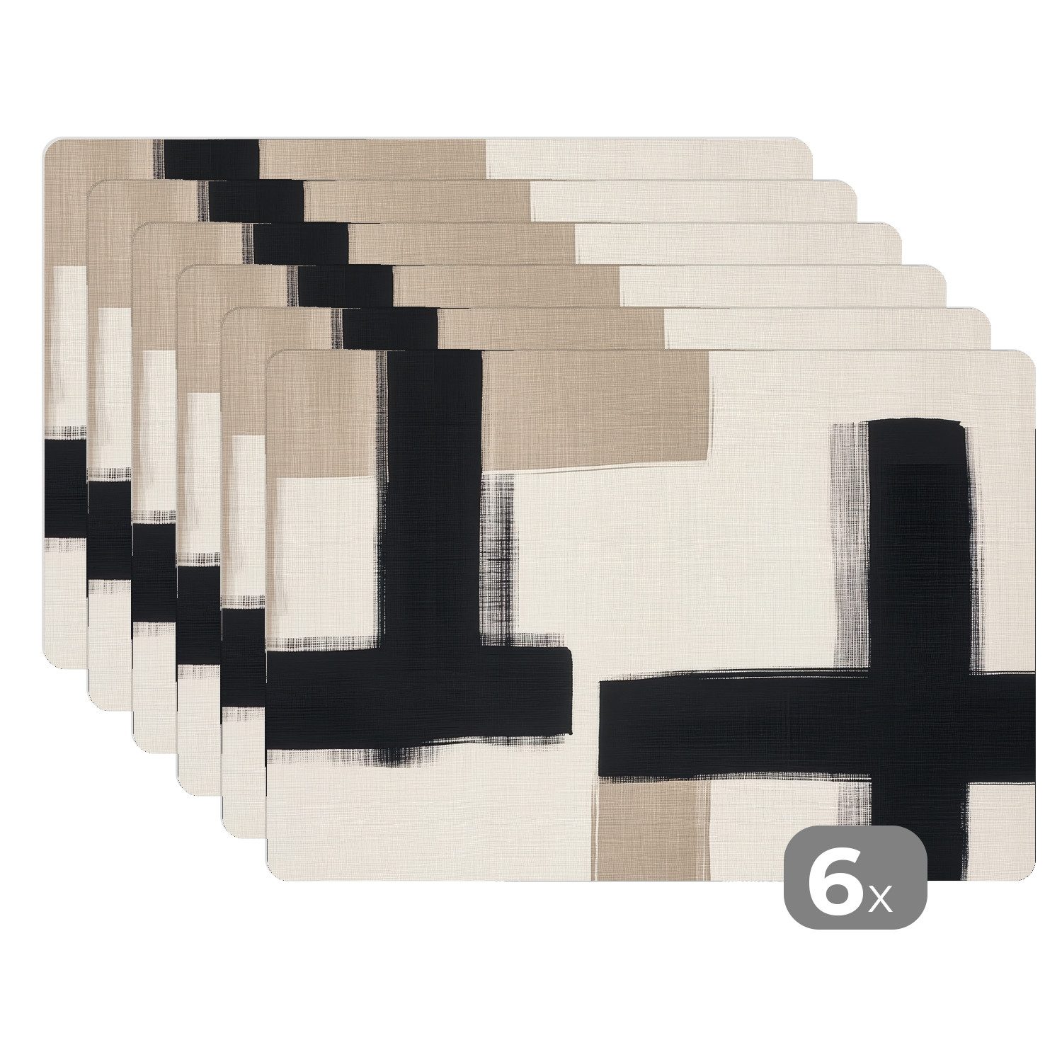 MuchoWow Platzset Schwarz - Abstrakt - günstig online kaufen