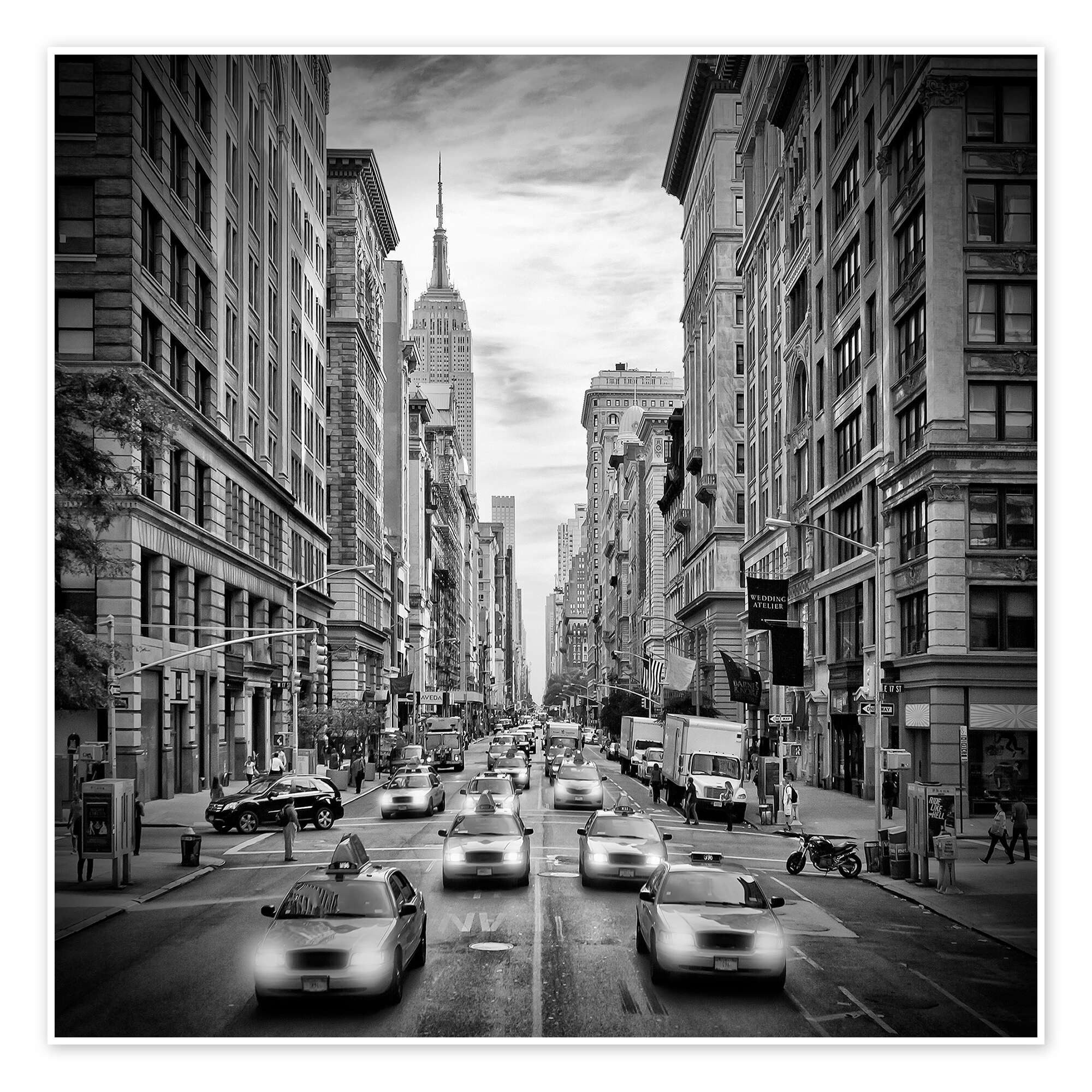 Posterlounge Wandbild NYC 5th Avenue Verkehr II, Melanie Viola, erhältlich als Poster, Leinwandbild, Wandsticker oder Acrylglasbild
