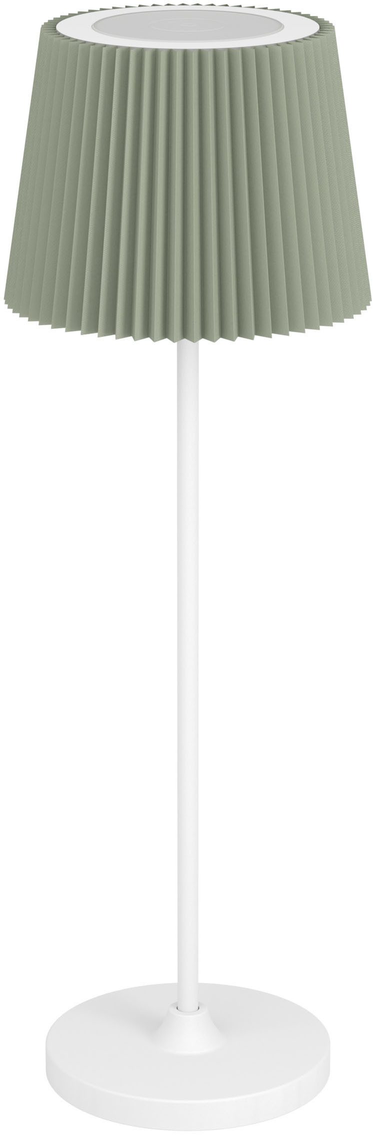 EGLO Tischleuchte LEONERO Tischlampe - Stahl - LED - 3,8W - IP20, Dimmfunktion, Farbsteuerung, USB-Anschluss mit Ladefunktion, mehrere Helligkeitsstufen, LED fest integriert, Neutralweiß, Warmweiß, Akku Tischleuchte, Nachttischlampe, kabellos, H37 x Ø11,5 cm