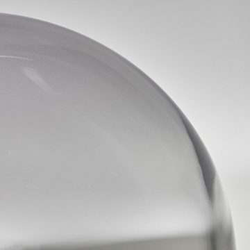 hofstein Deckenleuchte Deckenlampe aus Metall/Glas in Schwarz/Rauchfarben, ohne Leuchtmittel, Leuchte im Retro-Design aus Glas, 4 x G9 LED, ohne Leuchtmittel