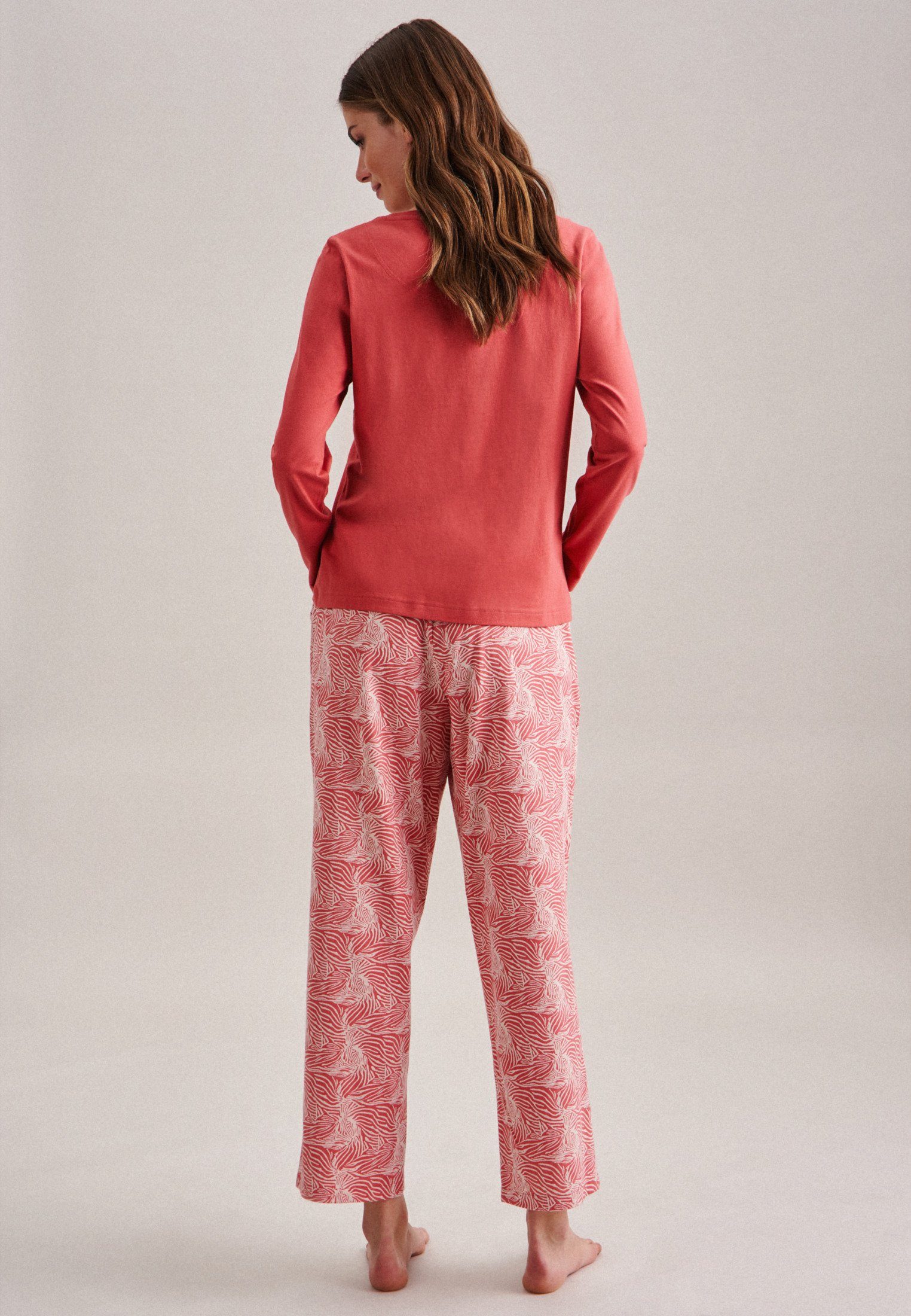 seidensticker Pyjama Schwarze Rose