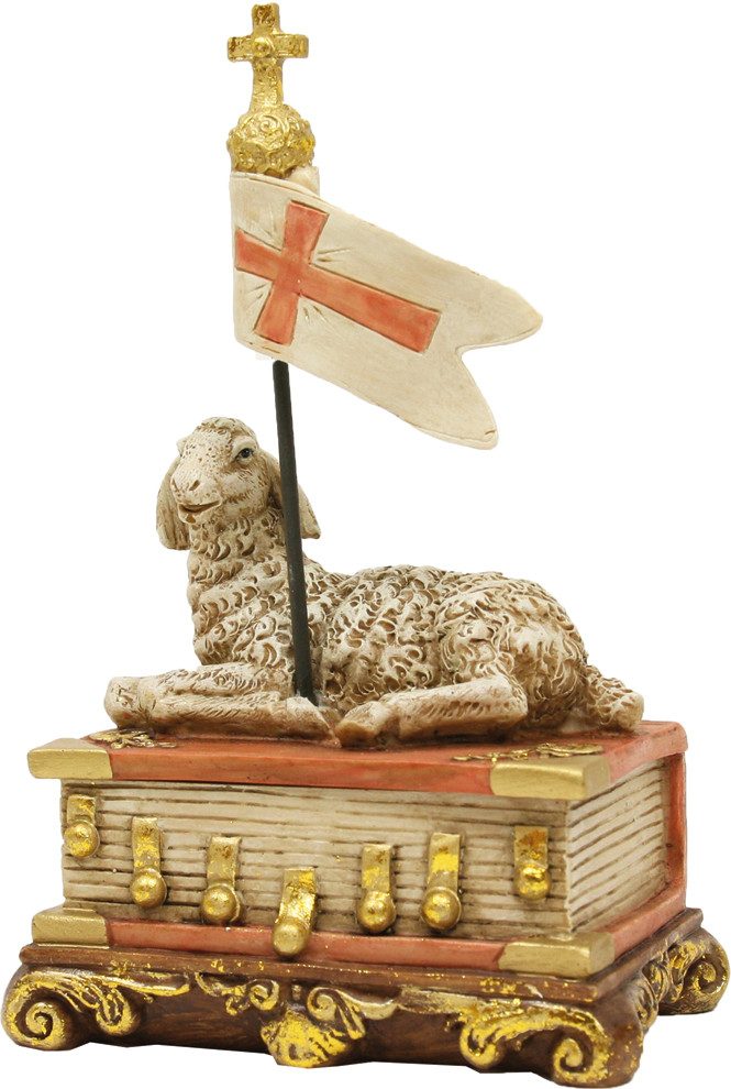 FADEDA Krippenfigur 2x FADEDA Schatulle mit Osterlamm, Höhe in cm: 18