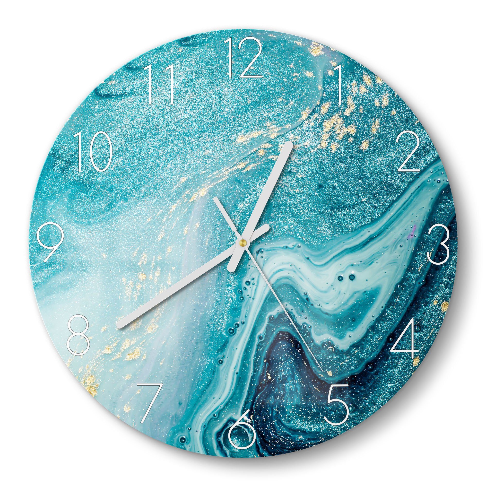 DEQORI Wanduhr 'Meer aus Marmor' (Glas günstig online kaufen